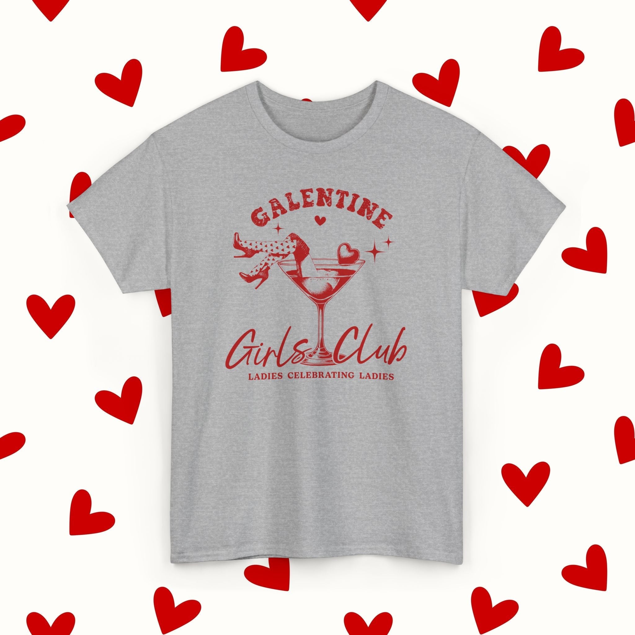 Galentine Girls Club T-Shirt – Valentine’s & Galentine’s Day Tee - Stonk Shark Co.