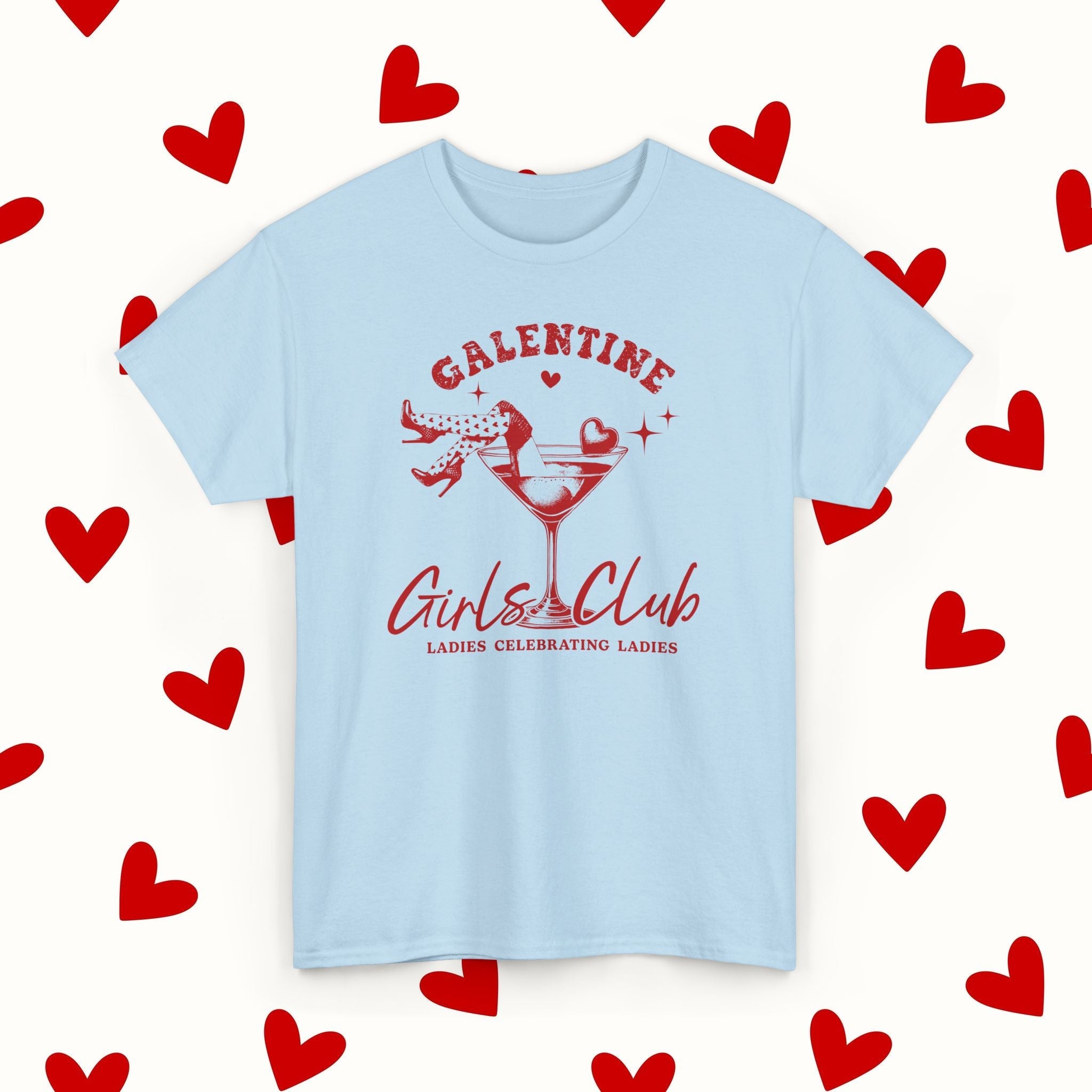 Galentine Girls Club T-Shirt – Valentine’s & Galentine’s Day Tee - Stonk Shark Co.