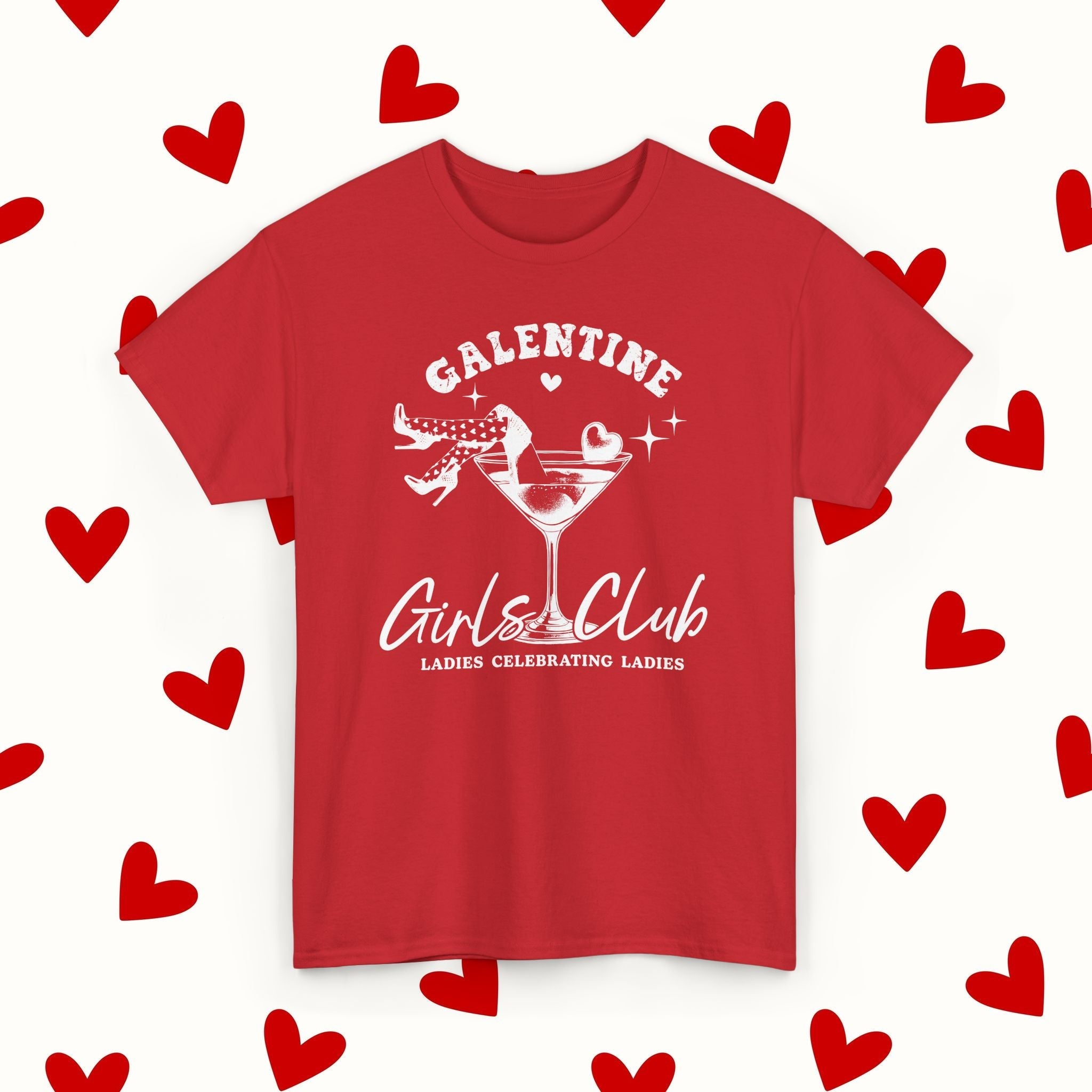 Galentine Girls Club T-Shirt – Valentine’s & Galentine’s Day Tee - Stonk Shark Co.