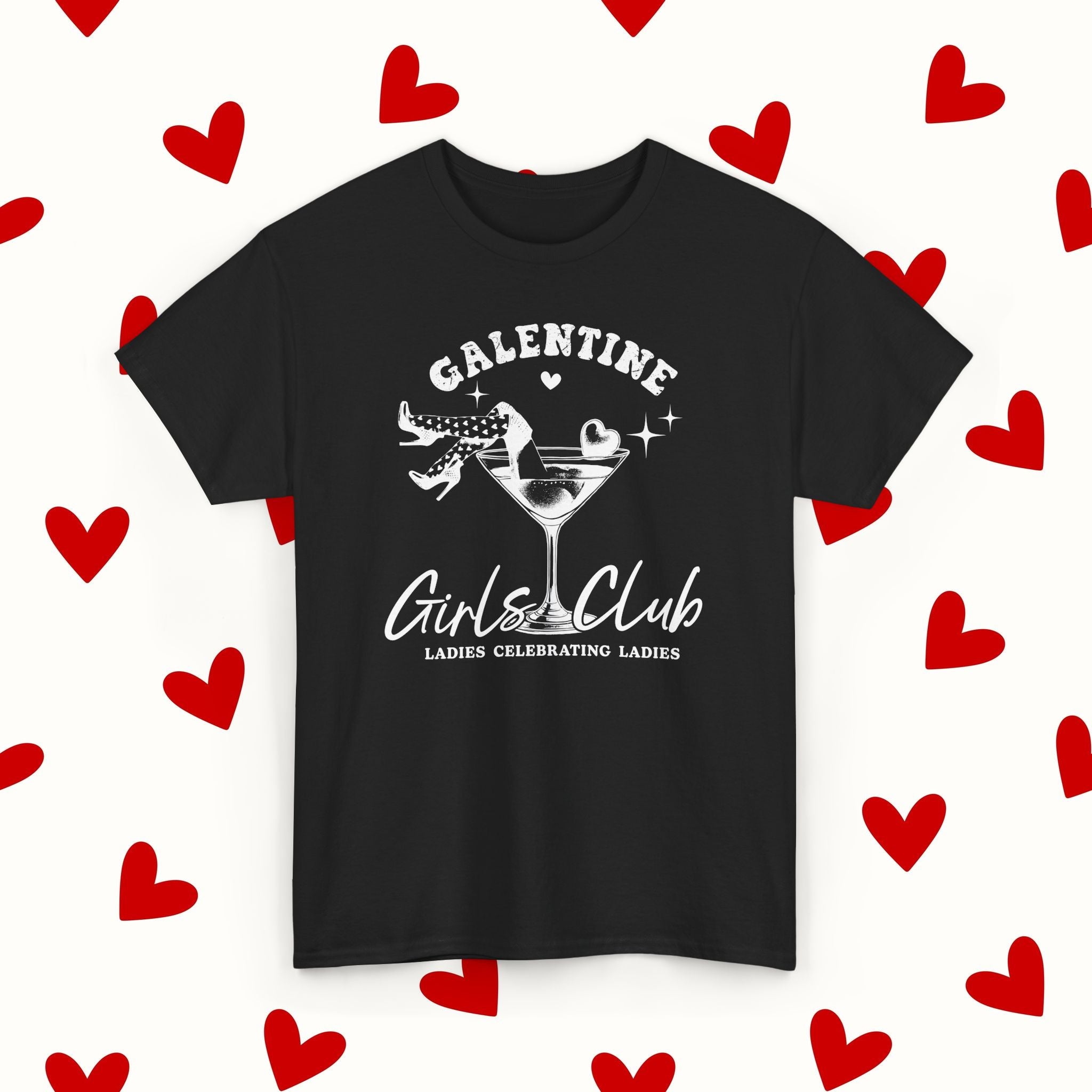 Galentine Girls Club T-Shirt – Valentine’s & Galentine’s Day Tee - Stonk Shark Co.