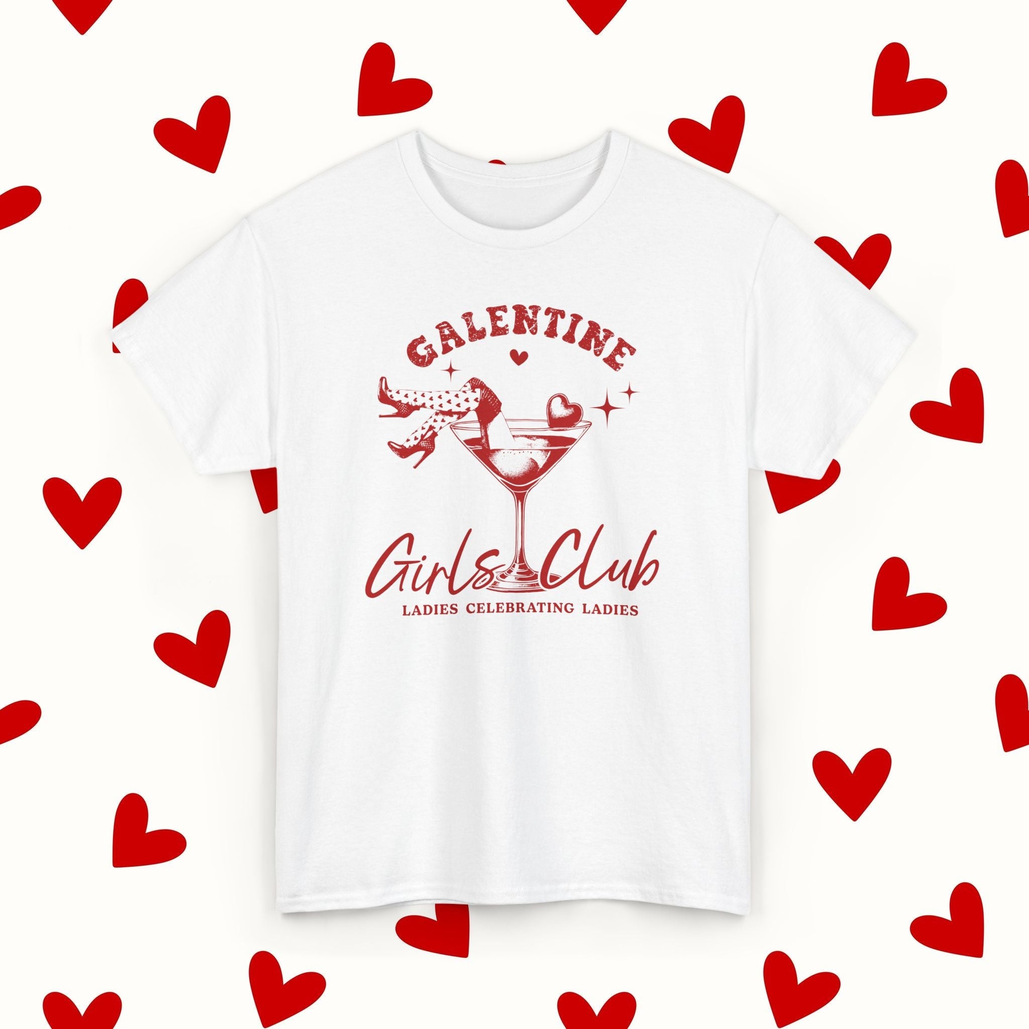Galentine Girls Club T-Shirt – Valentine’s & Galentine’s Day Tee - Stonk Shark Co.