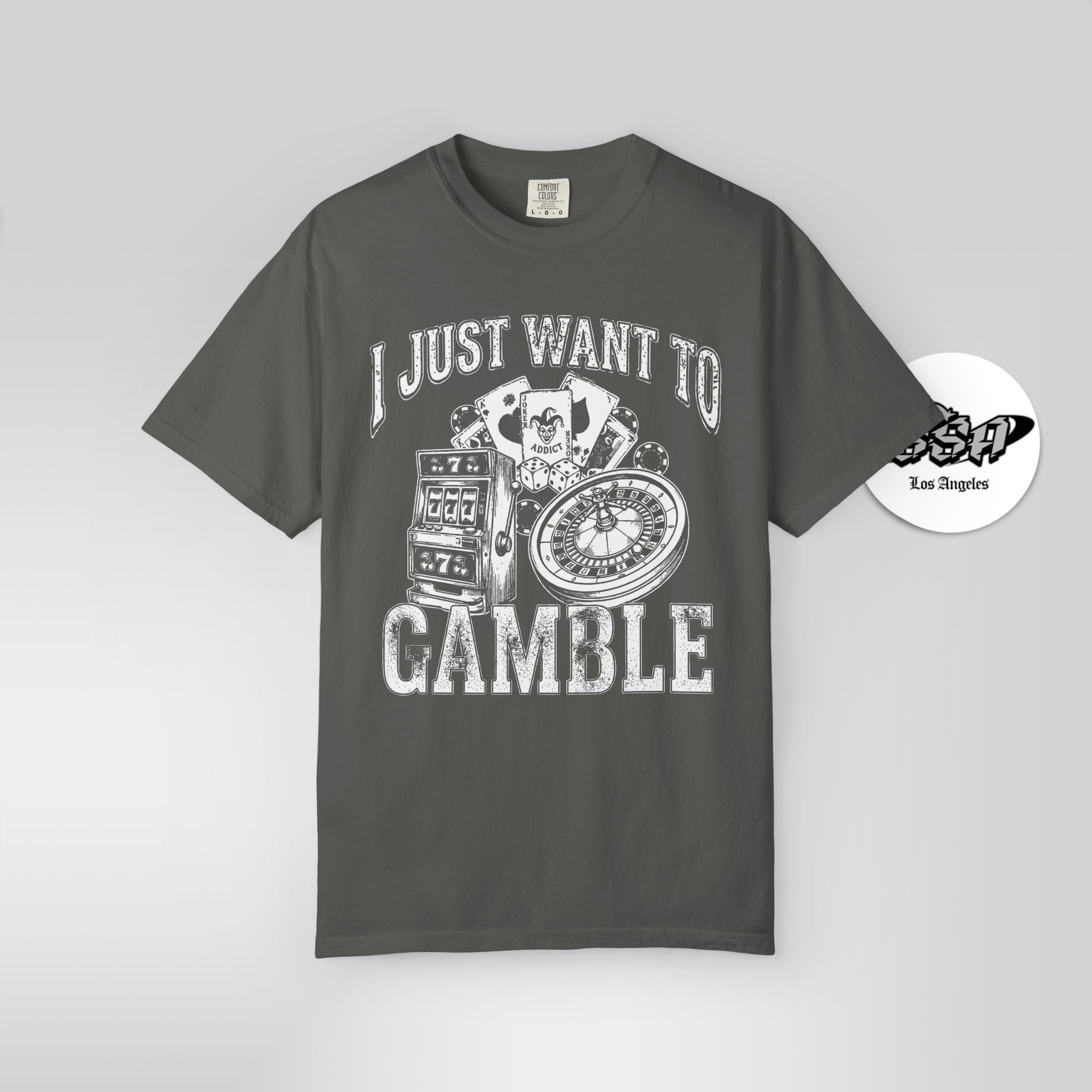 I Just Want To Gamble | Casino Gambling Meme T Shirt - Stonk Shark Co.