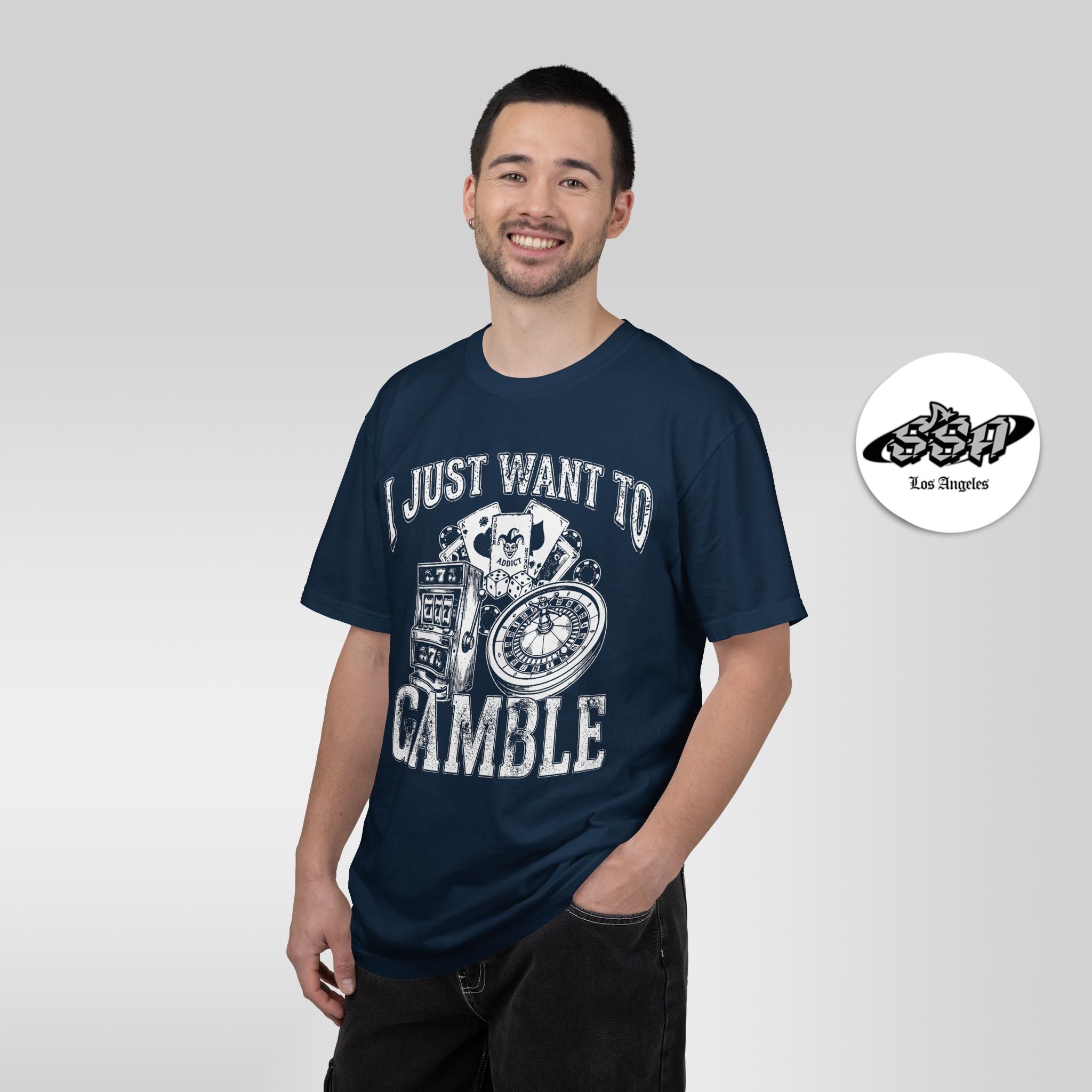 I Just Want To Gamble | Casino Gambling Meme T Shirt - Stonk Shark Co.