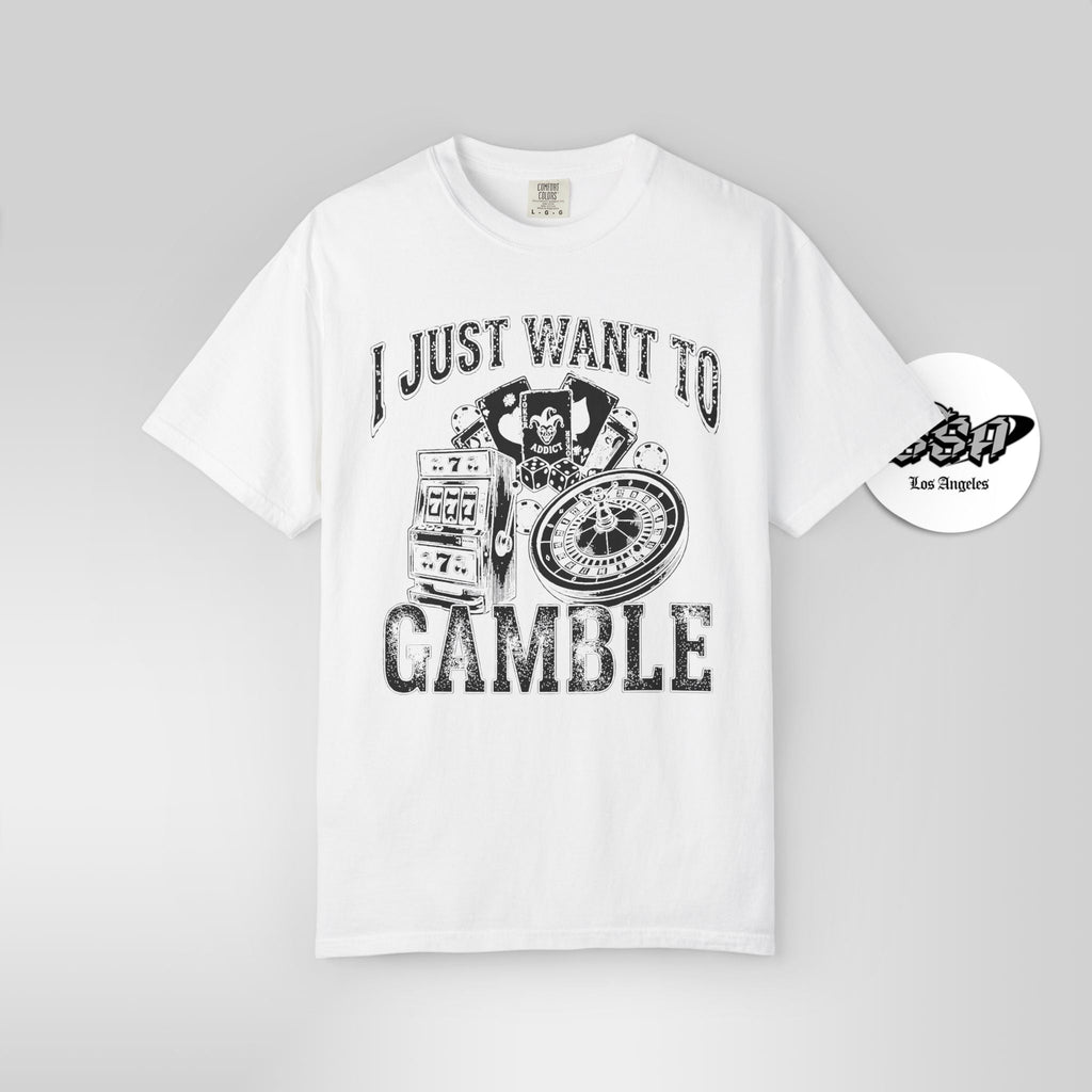 I Just Want To Gamble | Casino Gambling Meme T Shirt - Stonk Shark Co.