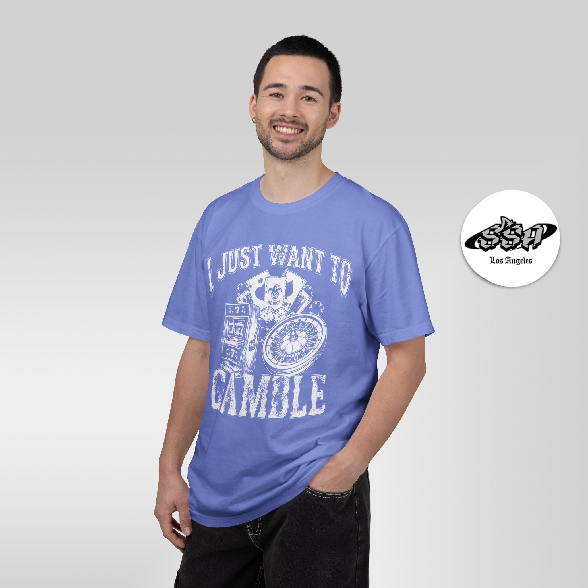 I Just Want To Gamble | Casino Gambling Meme T Shirt - Stonk Shark Co.