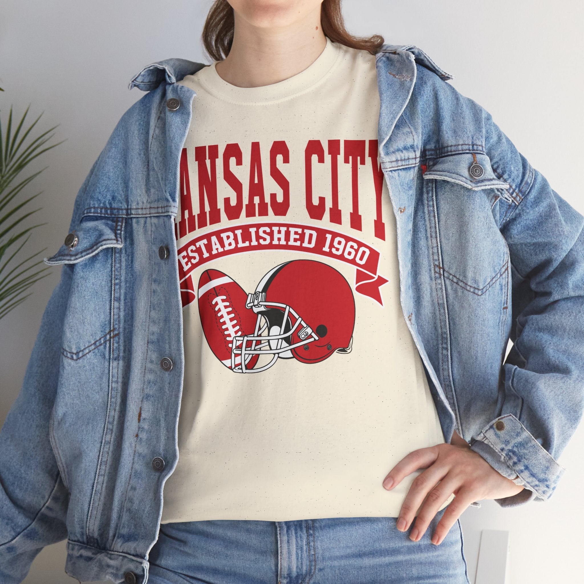 Kansas City Collegiate T-Shirt – Classic Football Established 1960 Tee - Stonk Shark Co.