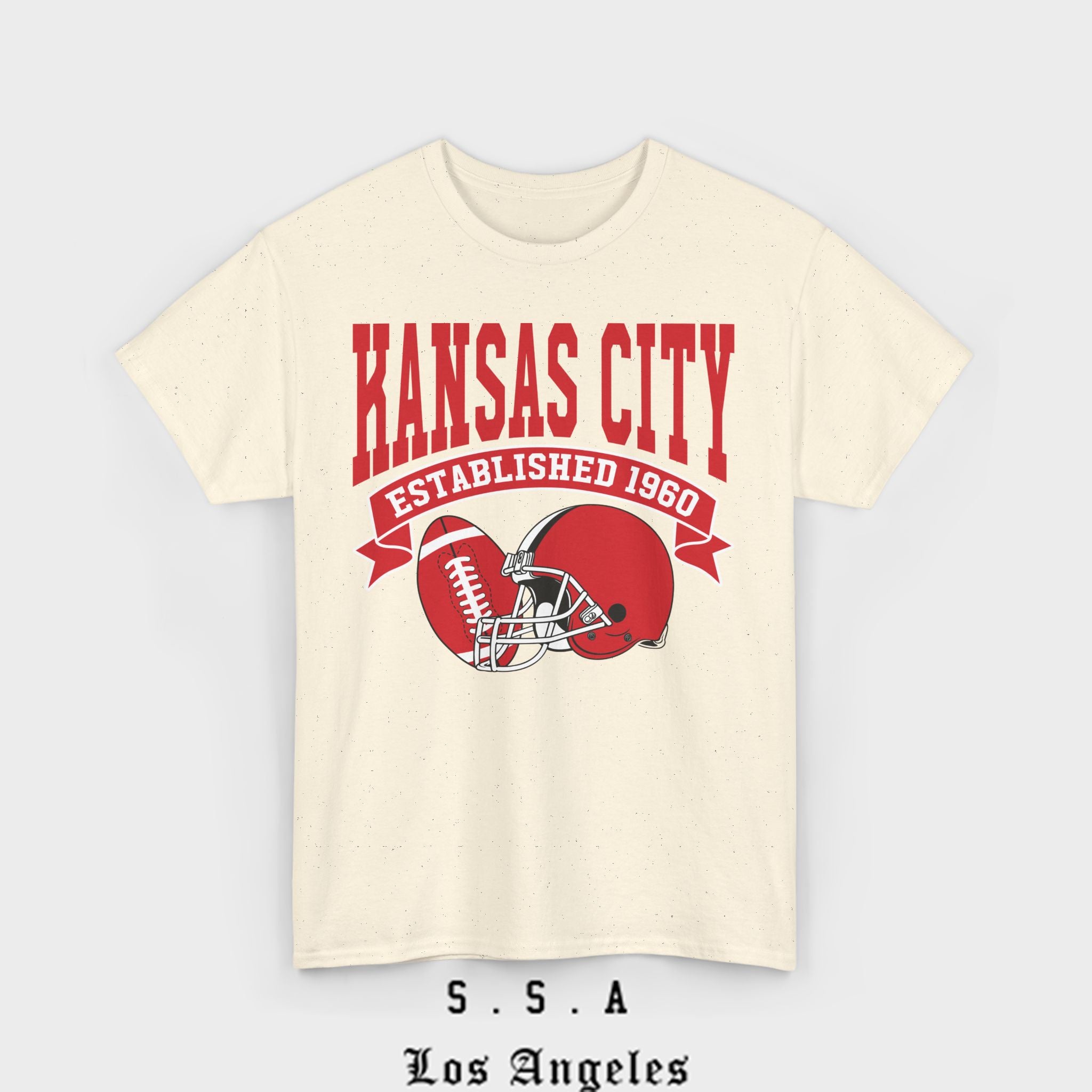 Kansas City Collegiate T-Shirt – Classic Football Established 1960 Tee - Stonk Shark Co.