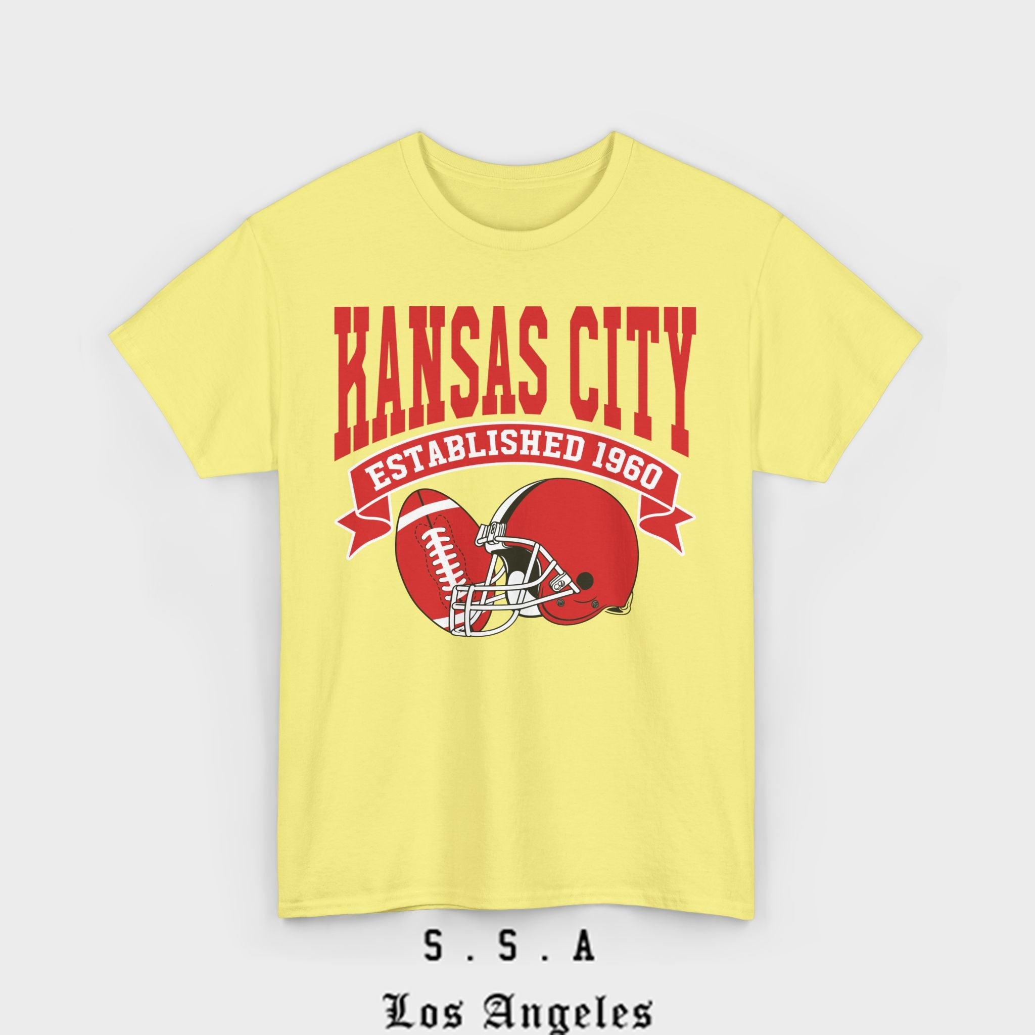 Kansas City Collegiate T-Shirt – Classic Football Established 1960 Tee - Stonk Shark Co.