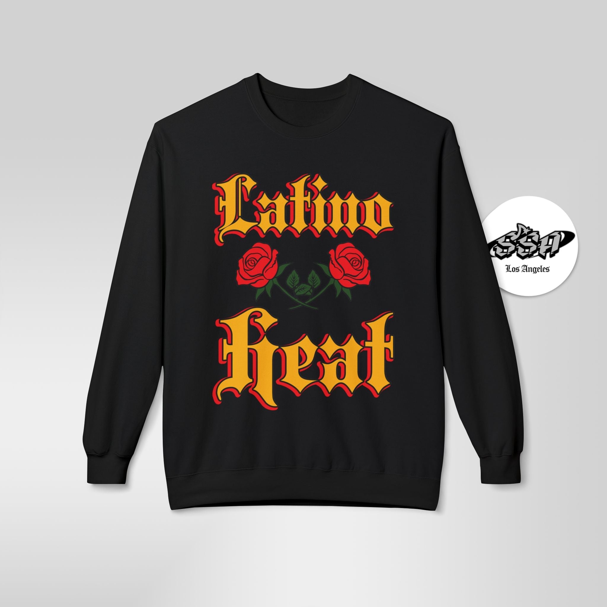 Latino Heat Shirt Chicano Style Roses Tee Latino Wrestling Inspired Sweatshirt - Stonk Shark Co.