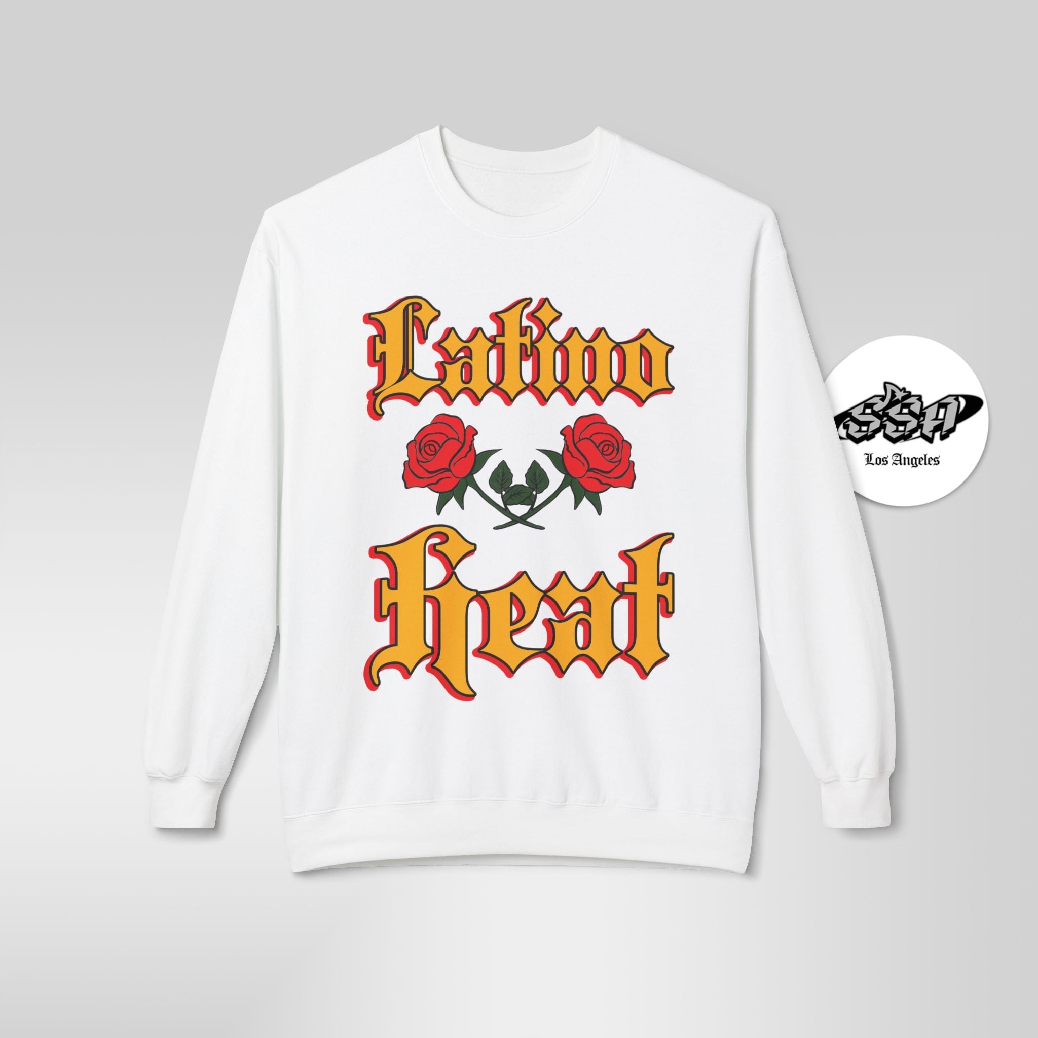 Latino Heat Shirt Chicano Style Roses Tee Latino Wrestling Inspired Sweatshirt - Stonk Shark Co.