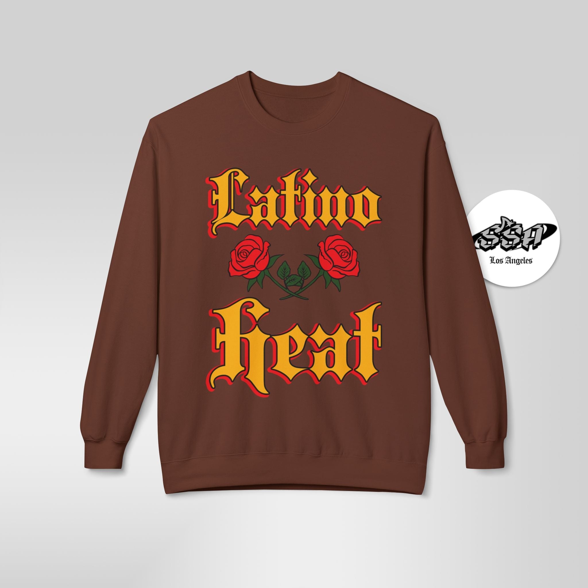 Latino Heat Shirt Chicano Style Roses Tee Latino Wrestling Inspired Sweatshirt - Stonk Shark Co.