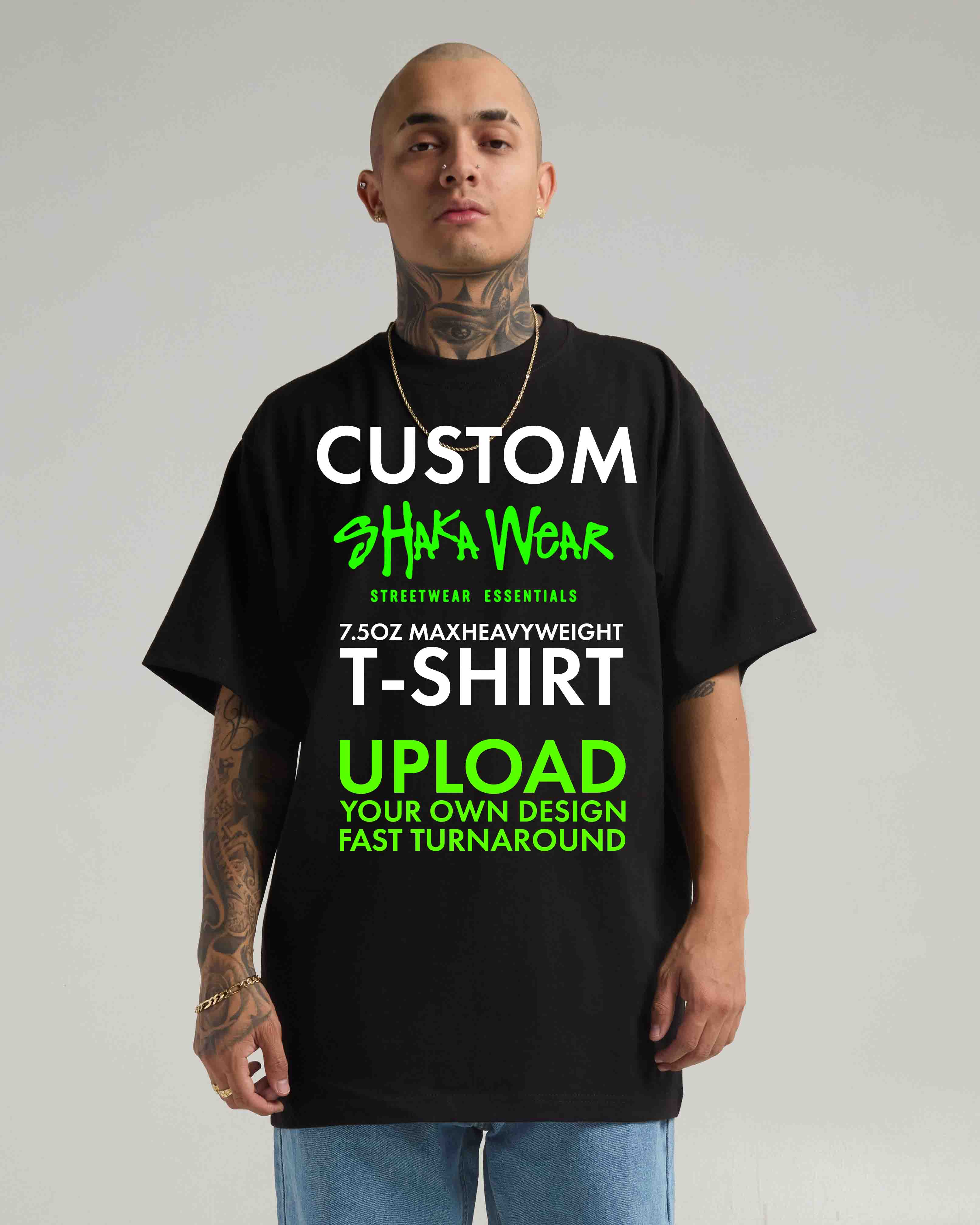 Shaka Wear 7.5oz Max Weight Custom T Shirt