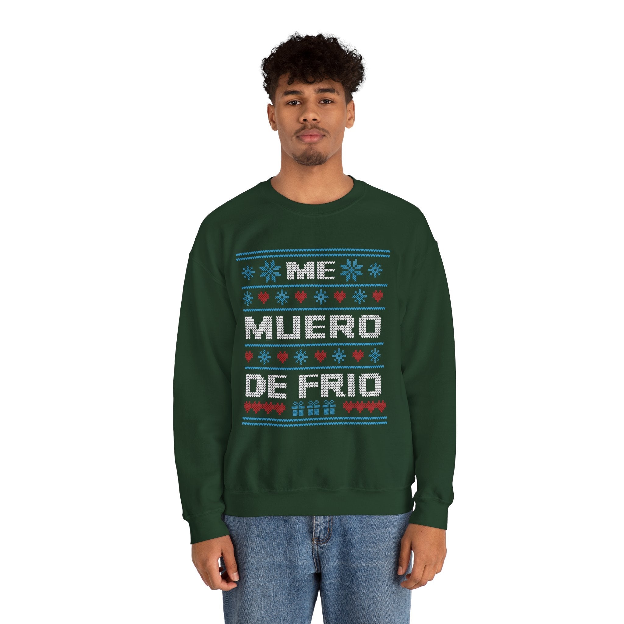 Me Muero De Frío Funny Spanish Ugly Christmas Sweater – Hilarious Winter Holiday Sweatshirt - Stonk Shark Co.