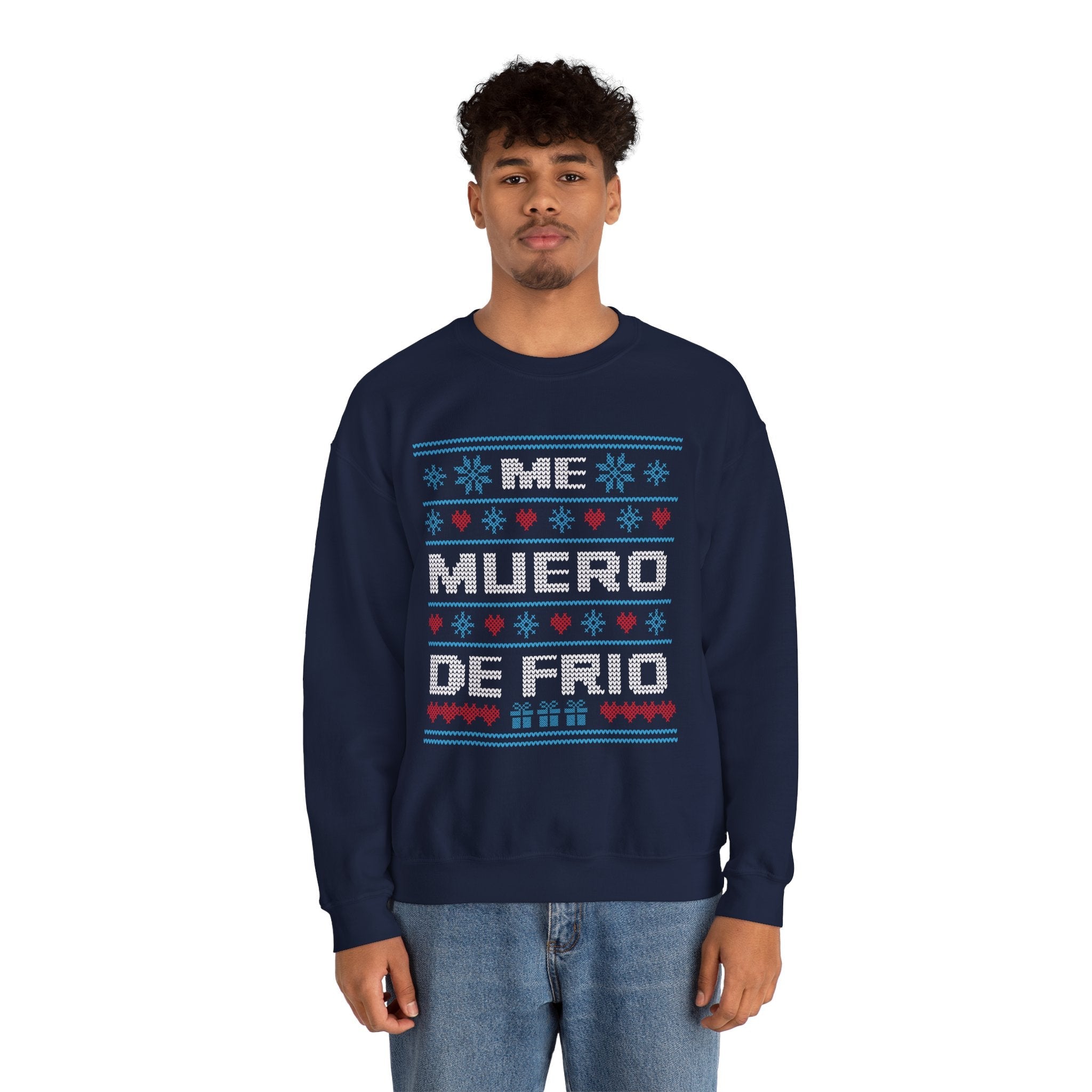 Me Muero De Frío Funny Spanish Ugly Christmas Sweater – Hilarious Winter Holiday Sweatshirt - Stonk Shark Co.