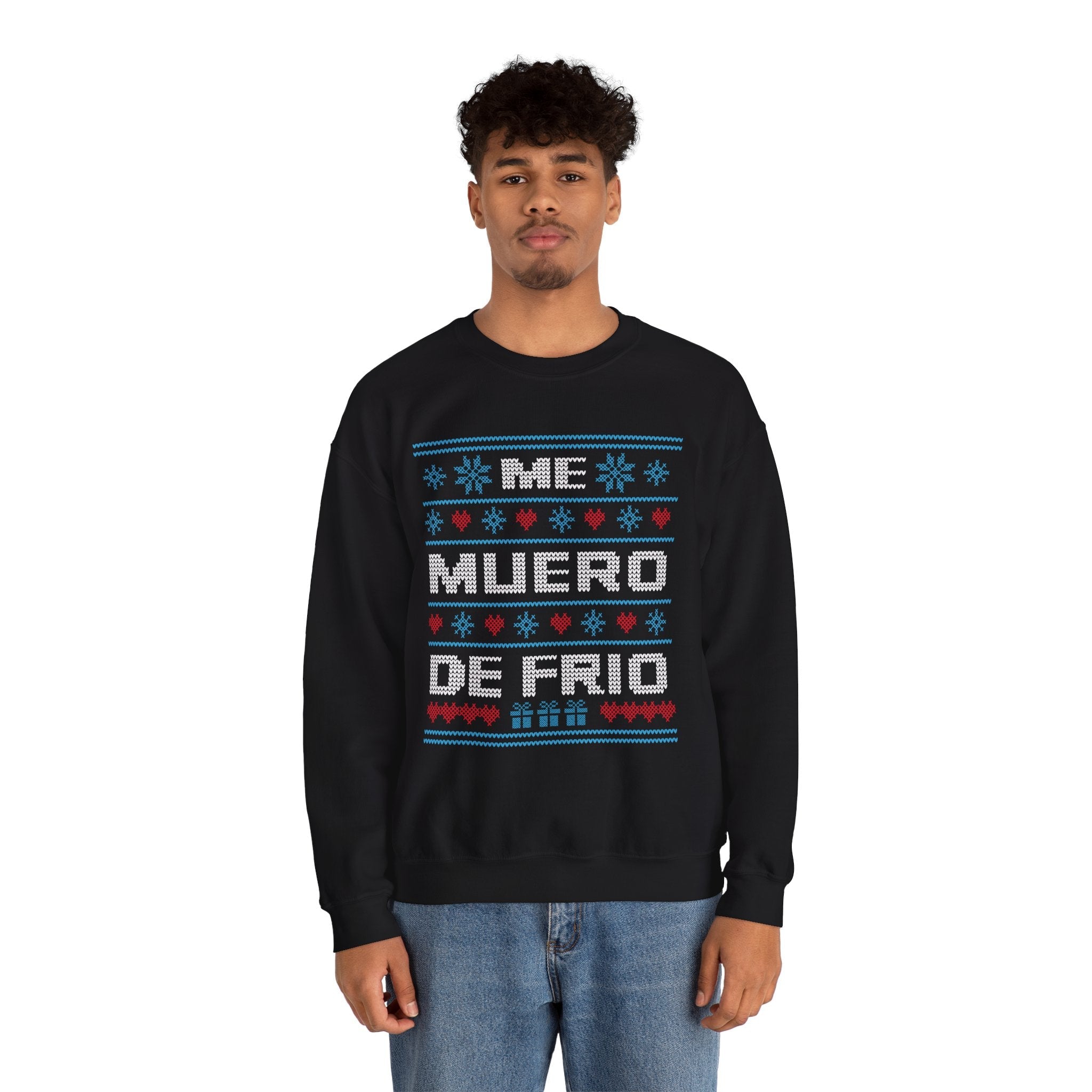 Me Muero De Frío Funny Spanish Ugly Christmas Sweater – Hilarious Winter Holiday Sweatshirt - Stonk Shark Co.