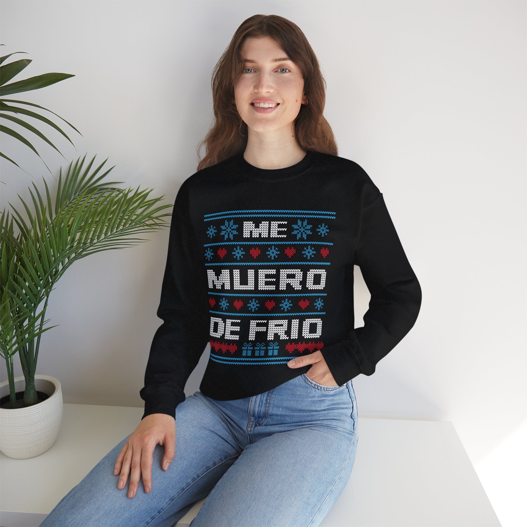 Me Muero De Frío Funny Spanish Ugly Christmas Sweater – Hilarious Winter Holiday Sweatshirt - Stonk Shark Co.