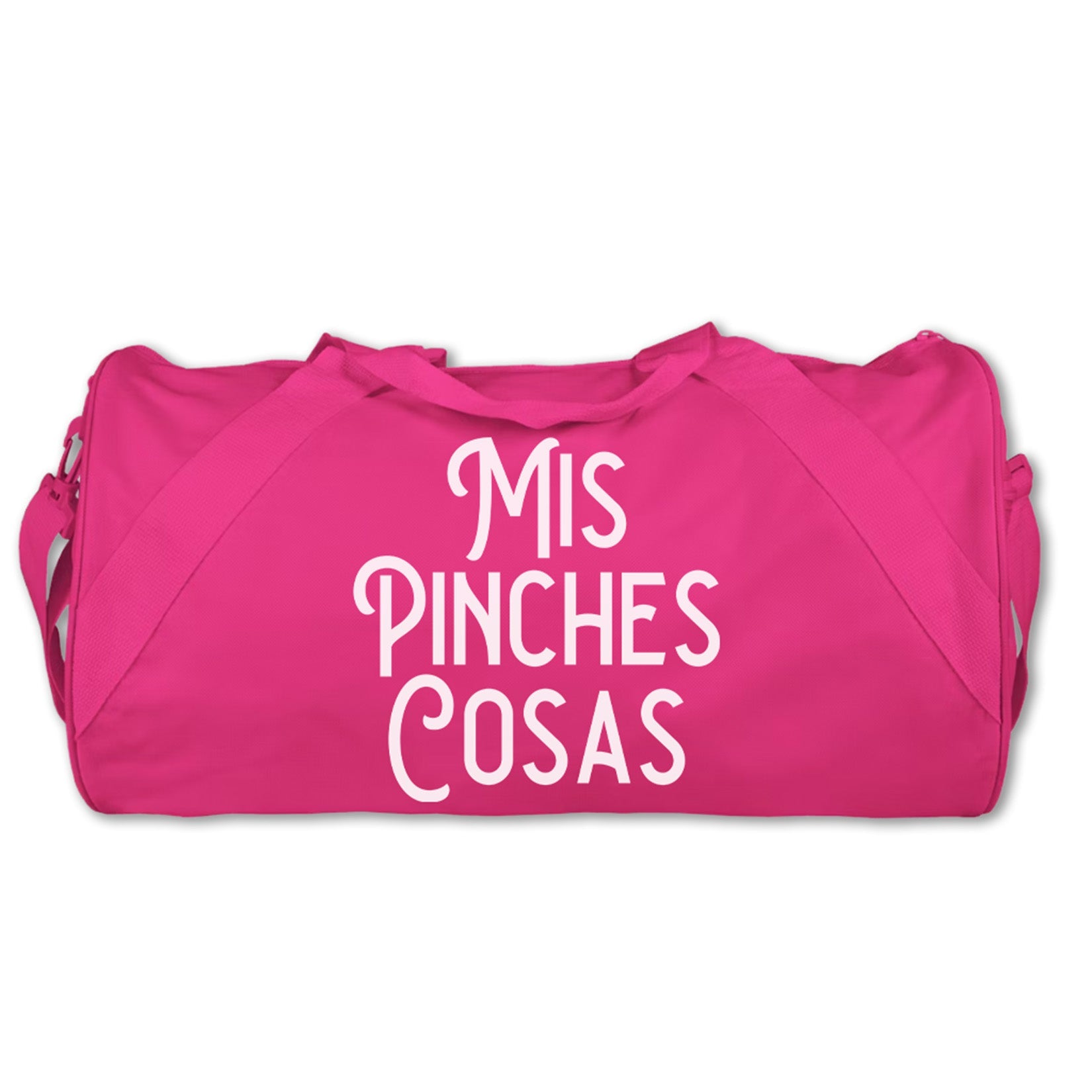 Mis Pinches Cosas Pink Duffel Bag – Latina Weekender Gym Bag - Stonk Shark Co.