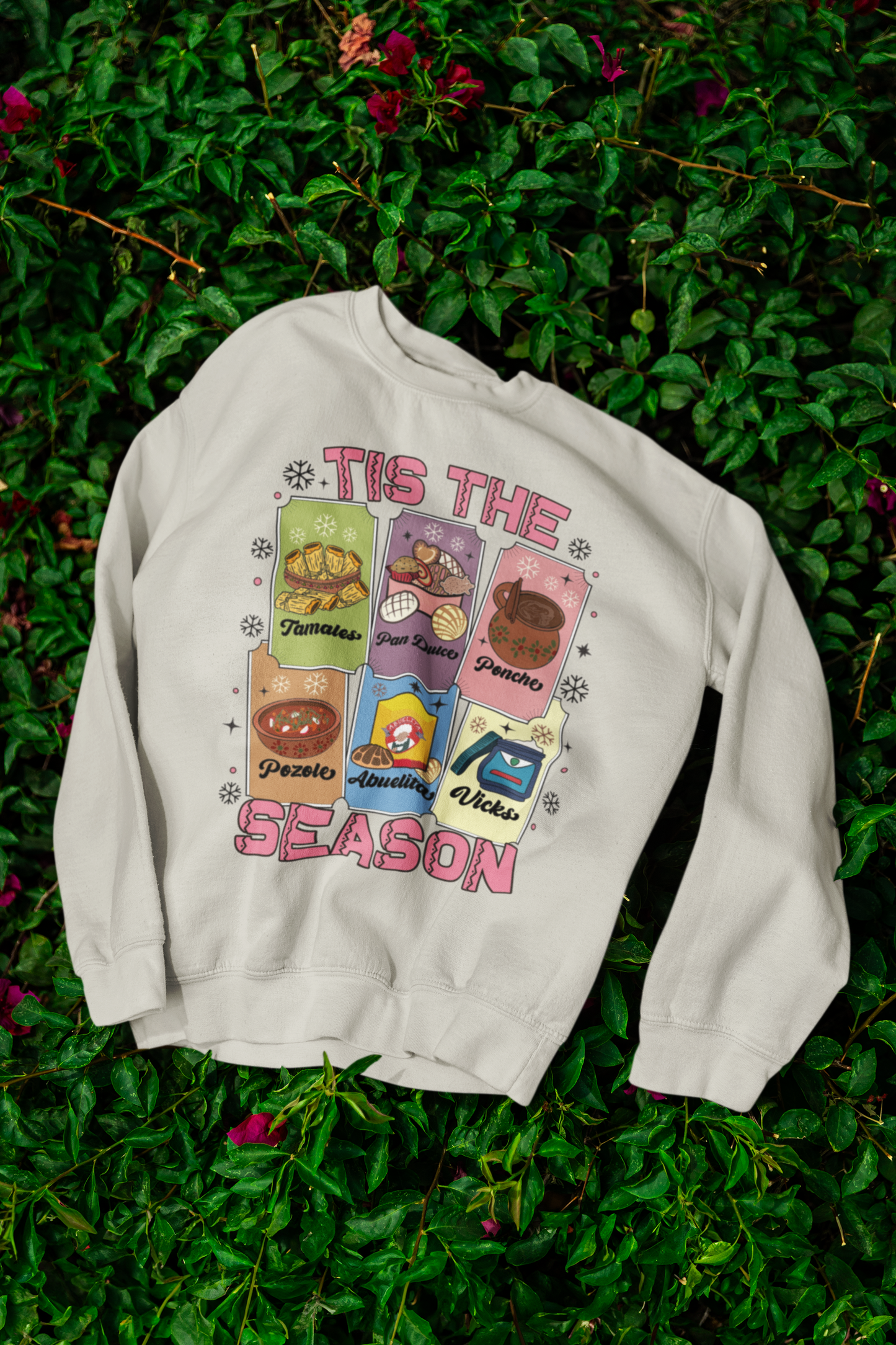 TIS THE SEASON - UGLY XMAS SWEATER  Holiday "Latino Traditions"
