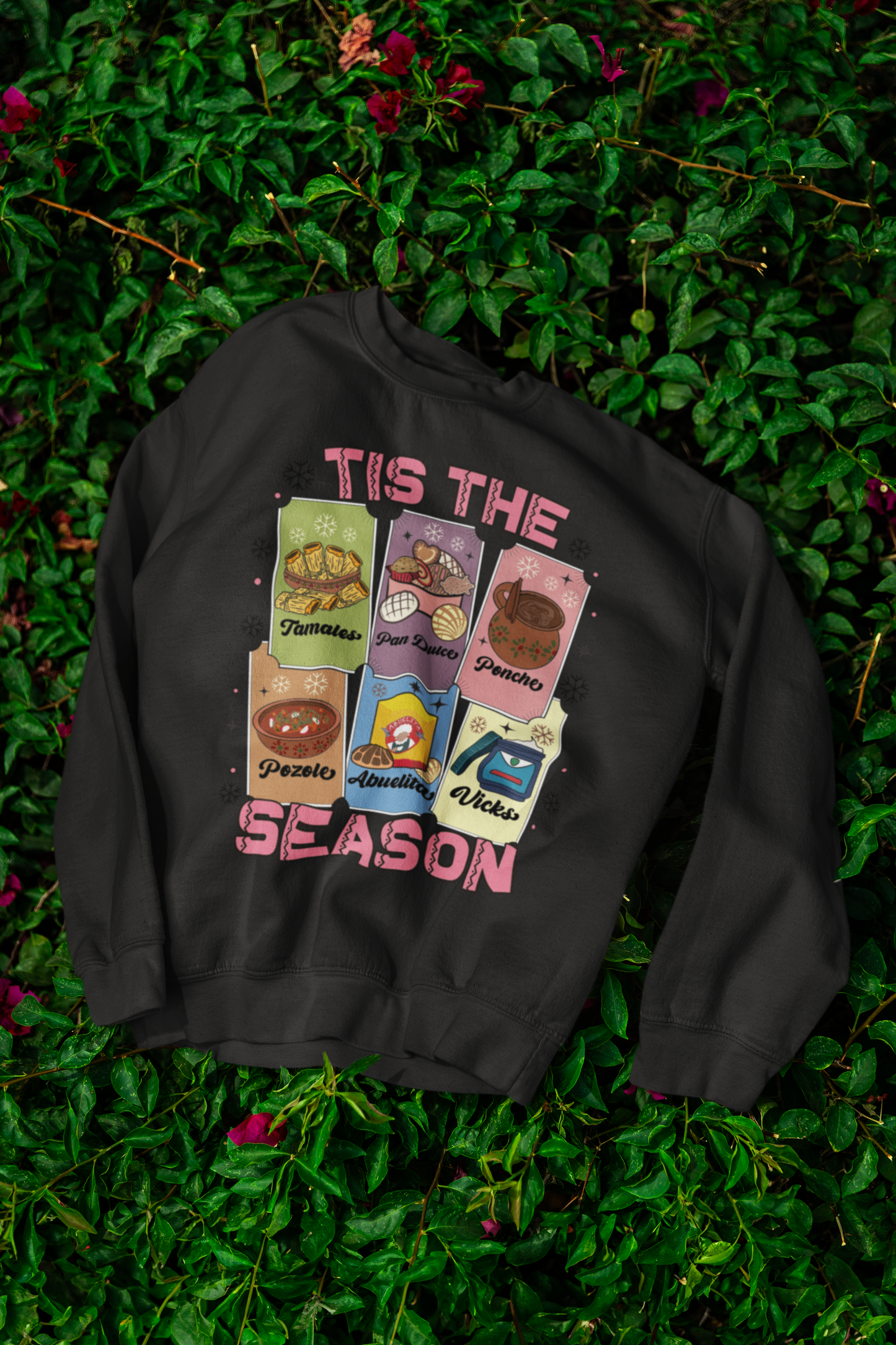 TIS THE SEASON - UGLY XMAS SWEATER  Holiday "Latino Traditions"