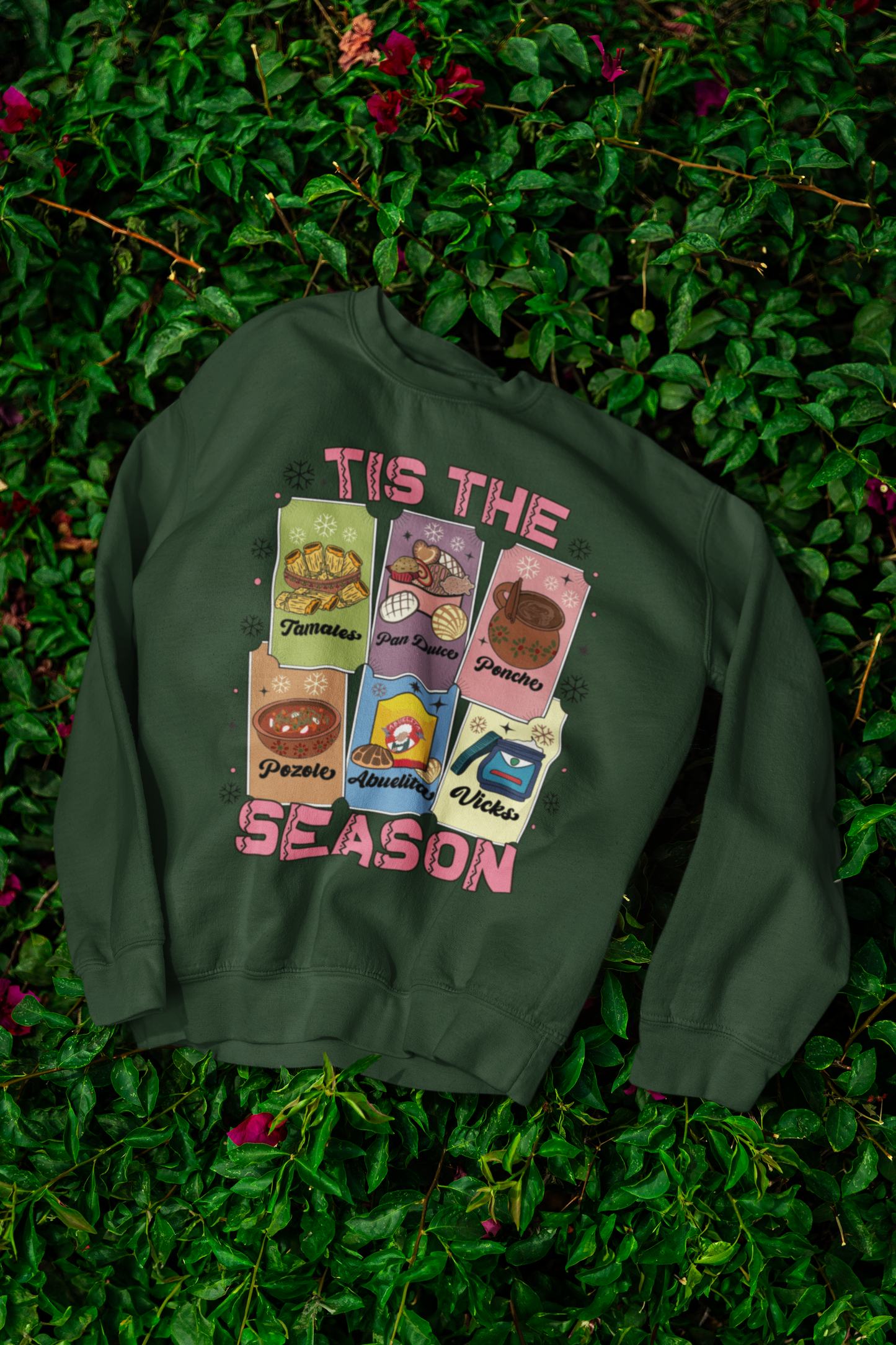 TIS THE SEASON - UGLY XMAS SWEATER  Holiday "Latino Traditions"