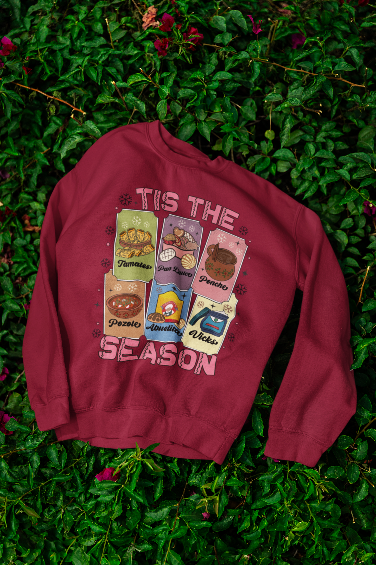 TIS THE SEASON - UGLY XMAS SWEATER  Holiday "Latino Traditions"