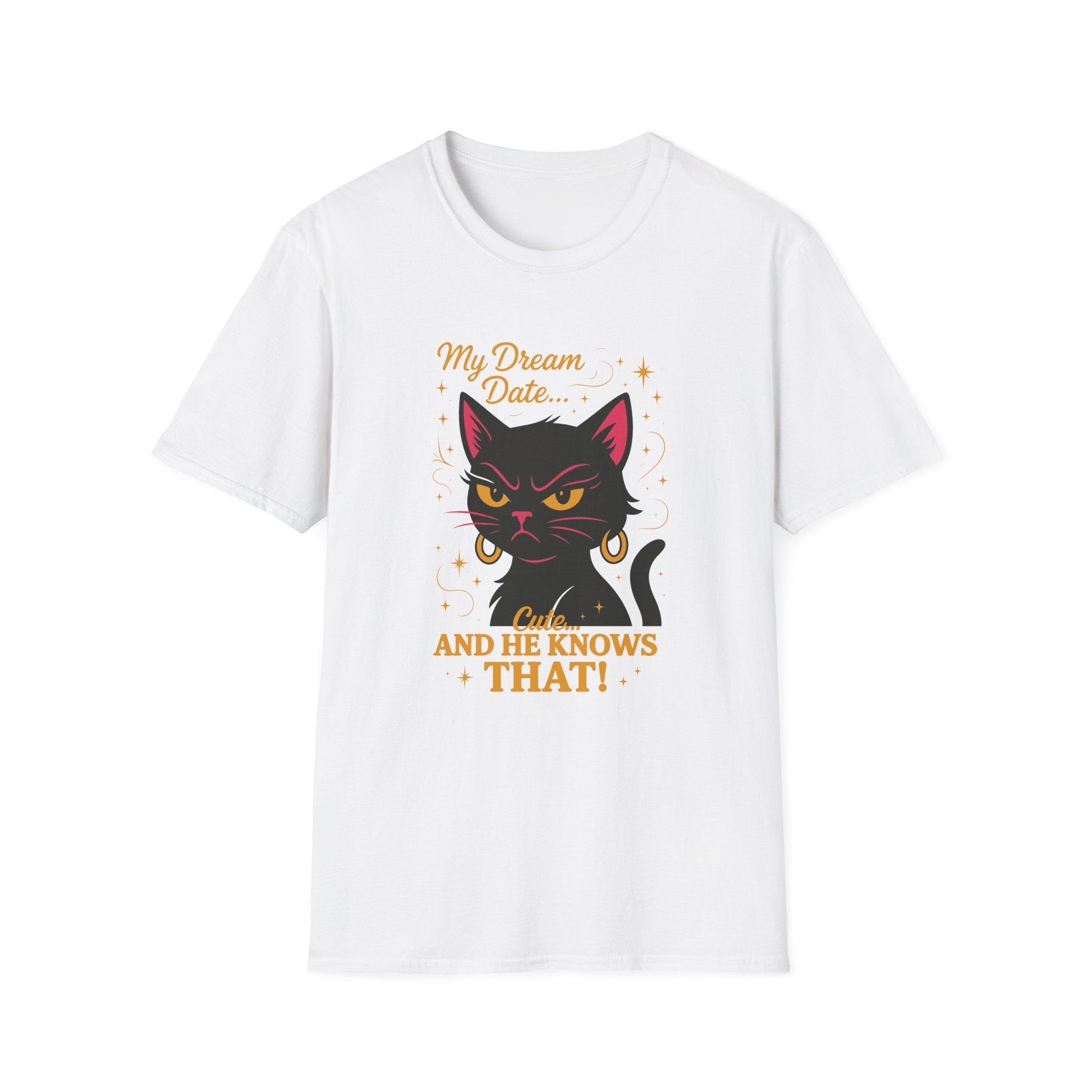 My Dream Date Cute Cat Tee – Funny Summerween Halloween Shirt - Stonk Shark Co.