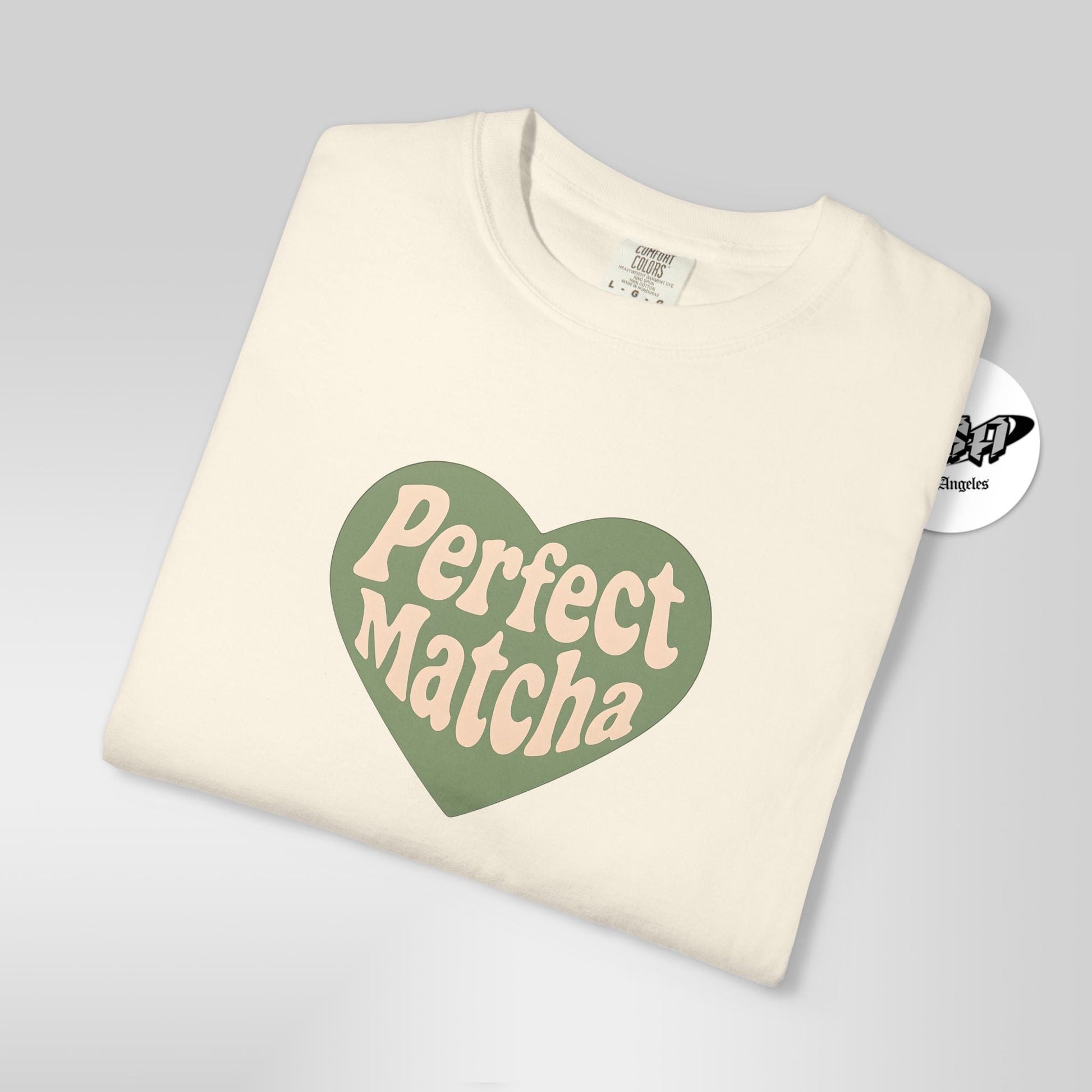 Perfect Matcha Shirt – Retro Heart Matcha Tee on Comfort Colors – Aesthetic Vintage Vibes - Stonk Shark Co.