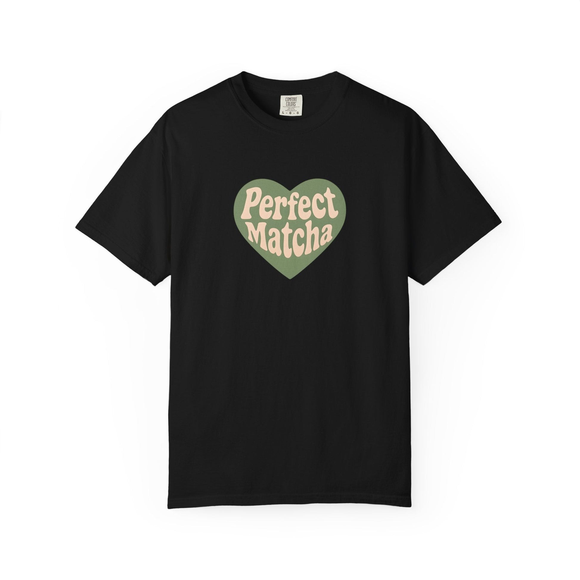 Perfect Matcha Shirt – Retro Heart Matcha Tee on Comfort Colors – Aesthetic Vintage Vibes - Stonk Shark Co.