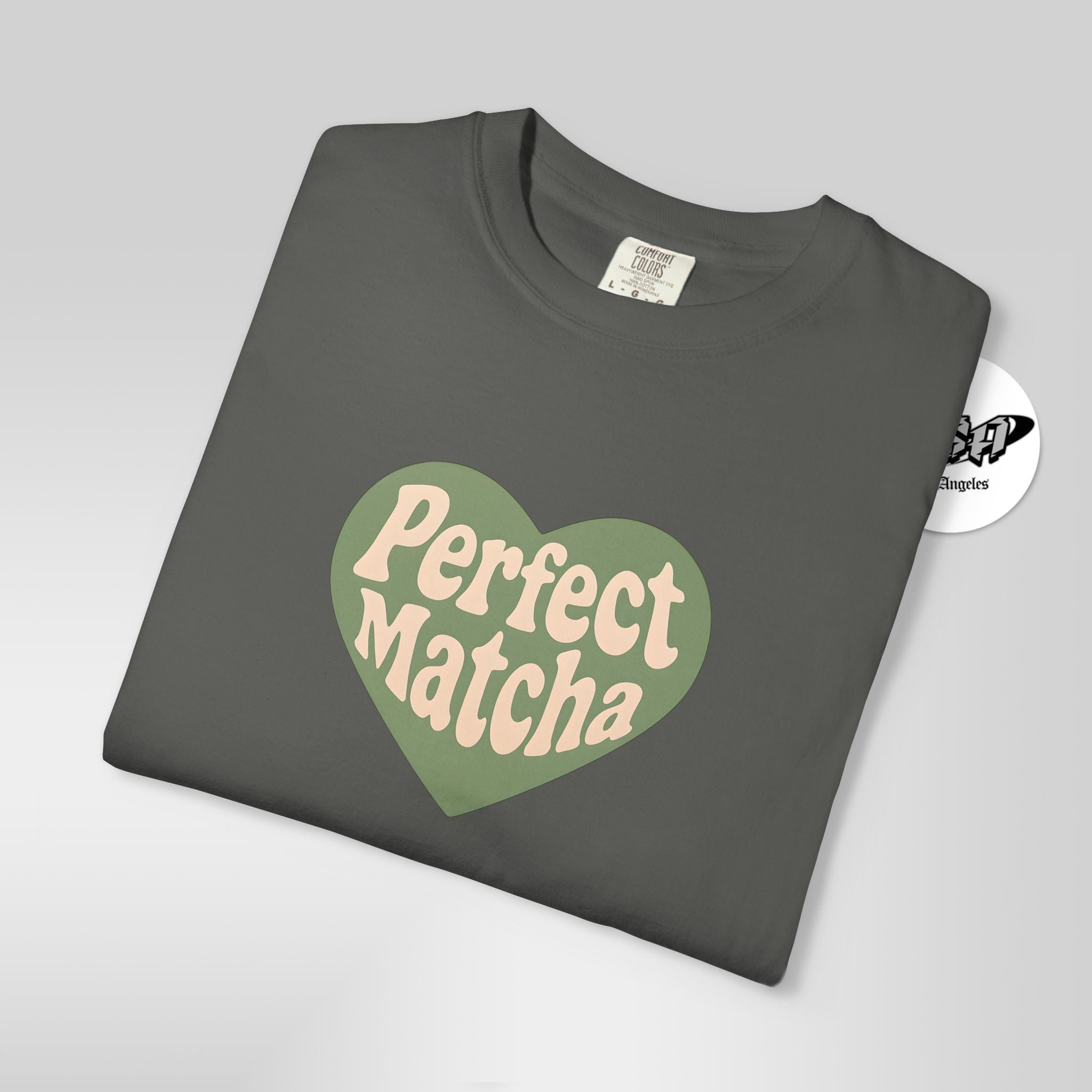 Perfect Matcha Shirt – Retro Heart Matcha Tee on Comfort Colors – Aesthetic Vintage Vibes - Stonk Shark Co.