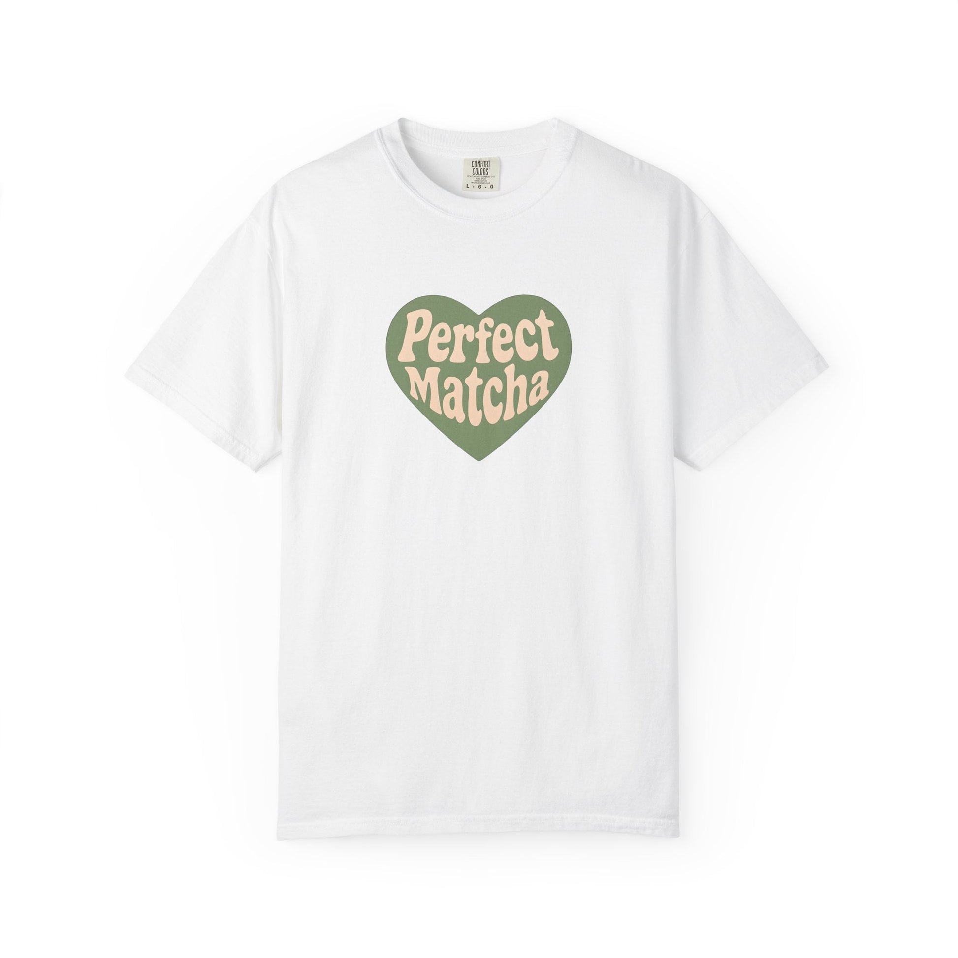 Perfect Matcha Shirt – Retro Heart Matcha Tee on Comfort Colors – Aesthetic Vintage Vibes - Stonk Shark Co.