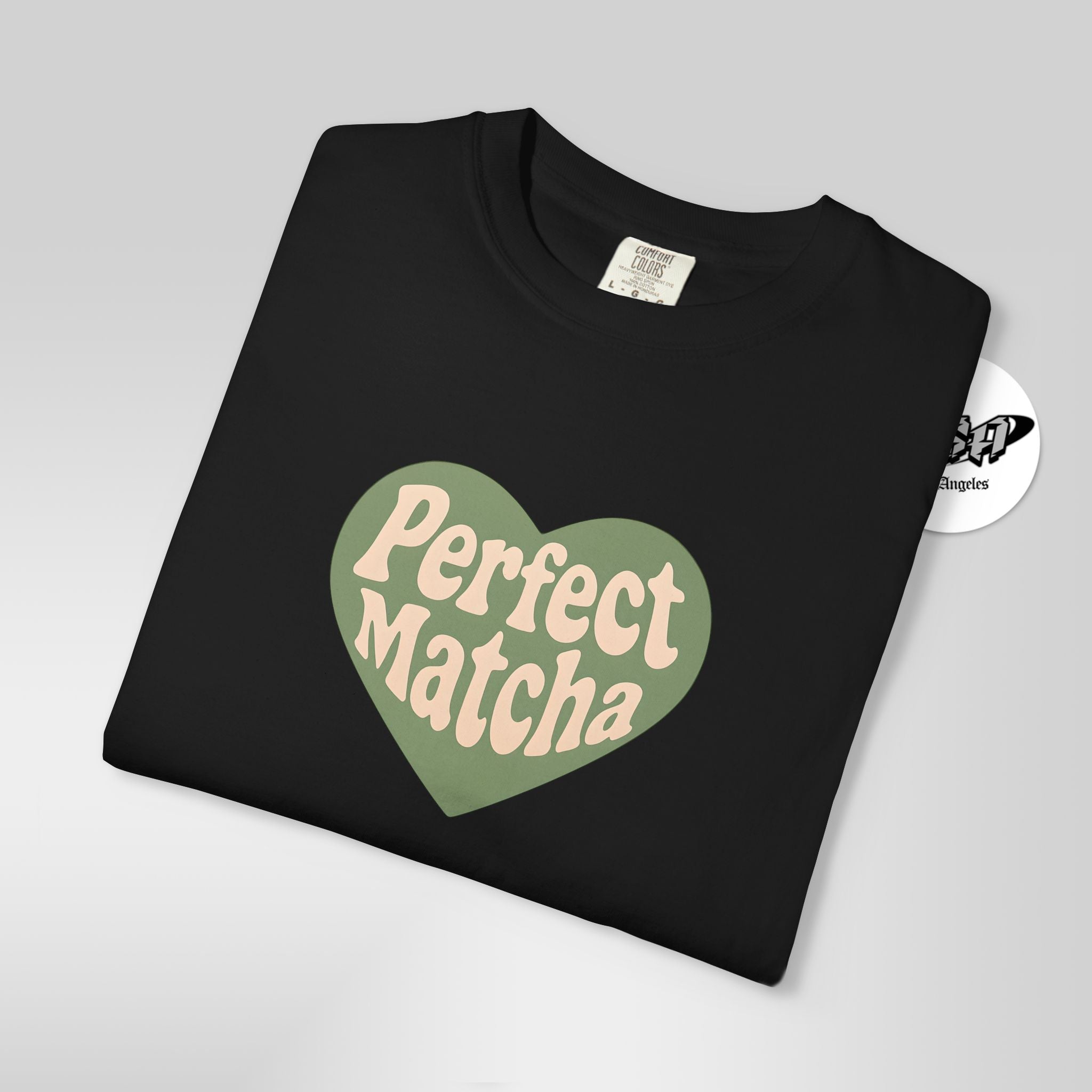 Perfect Matcha Shirt – Retro Heart Matcha Tee on Comfort Colors – Aesthetic Vintage Vibes - Stonk Shark Co.