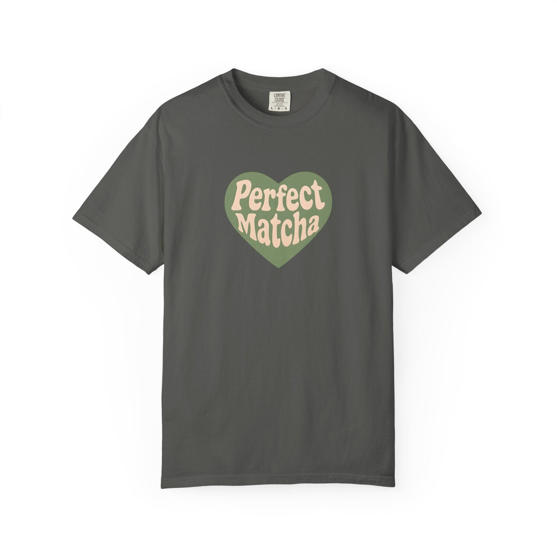 Perfect Matcha Shirt – Retro Heart Matcha Tee on Comfort Colors – Aesthetic Vintage Vibes - Stonk Shark Co.