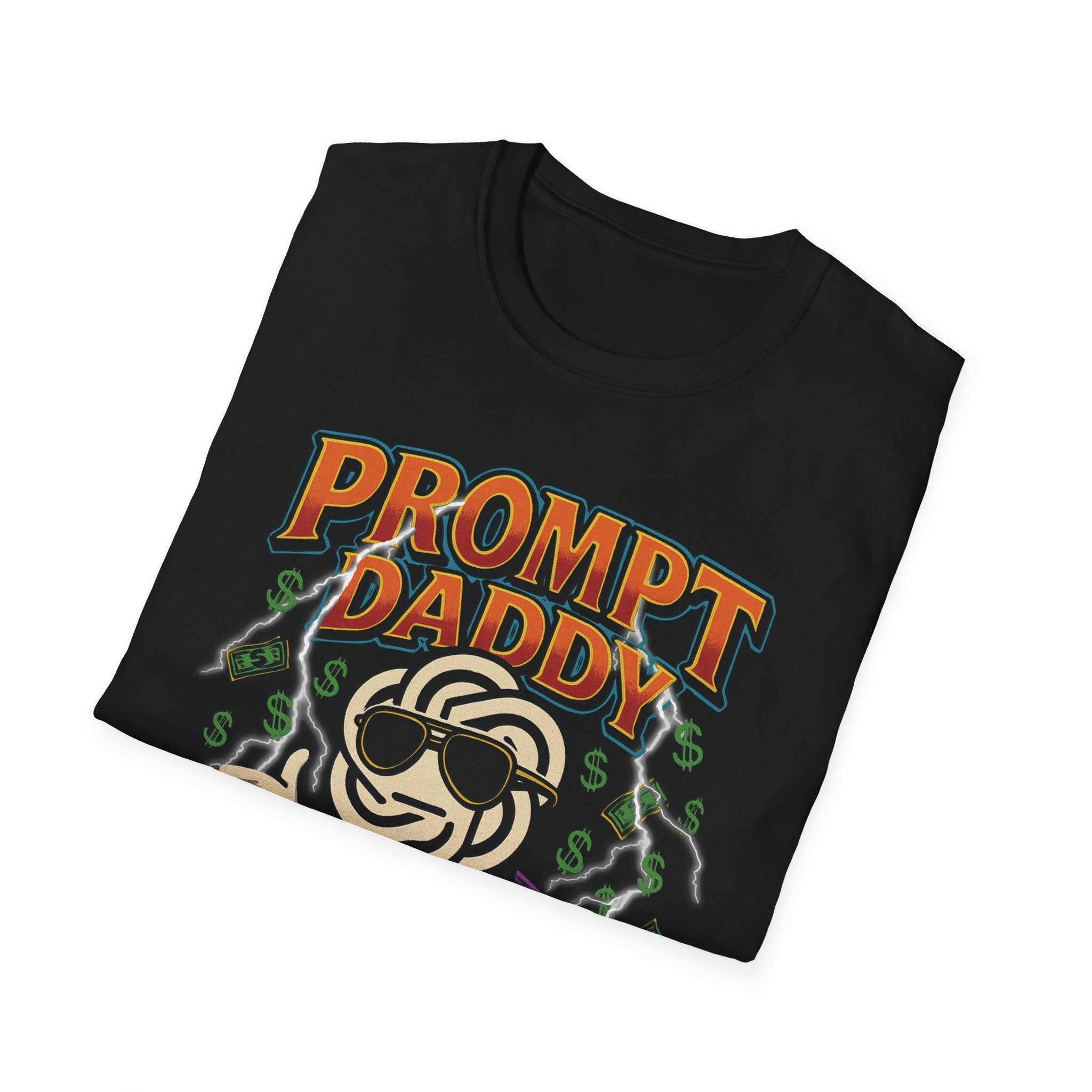 Prompt Daddy Bootleg Shirt – Diddy x ChatGPT Parody Tee Funny 90s AI Meme T-Shirt - Stonk Shark Co.