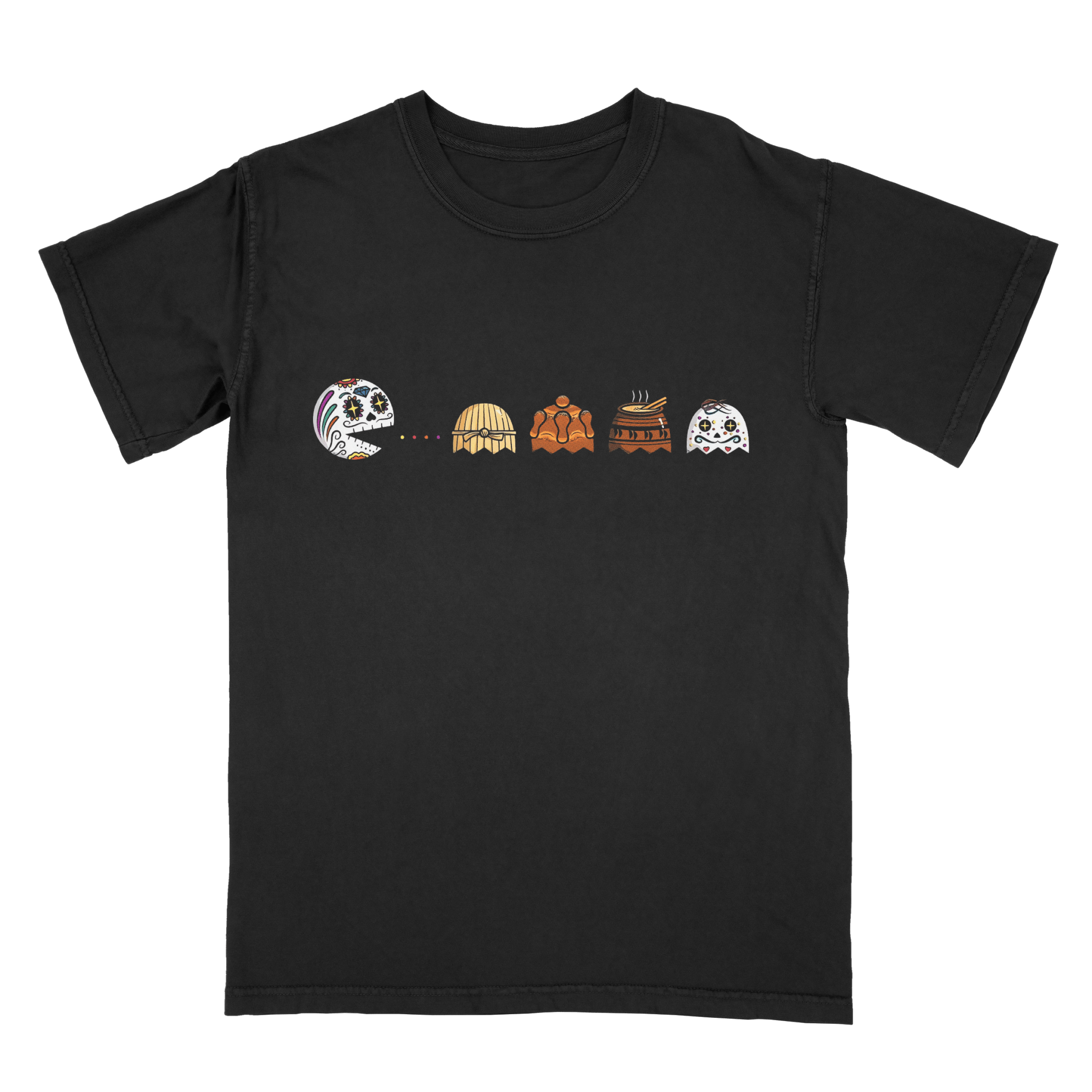 RETRO VIDEO GAME DIA DE LOS MUERTOS T SHIRT - Stonk Shark Co.