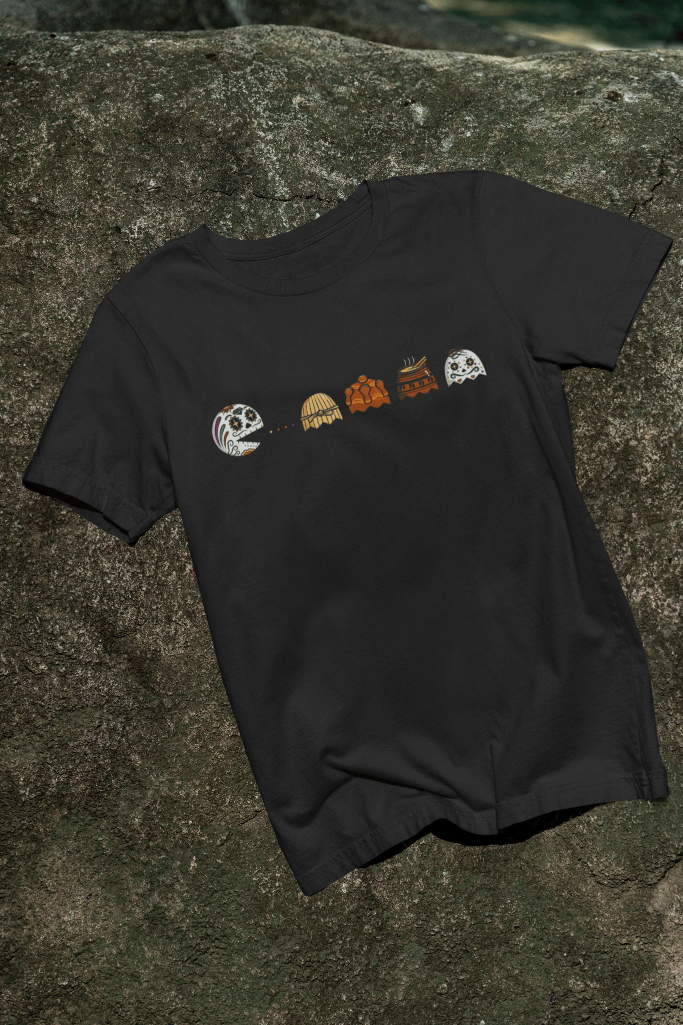 RETRO VIDEO GAME DIA DE LOS MUERTOS T SHIRT - Stonk Shark Co.