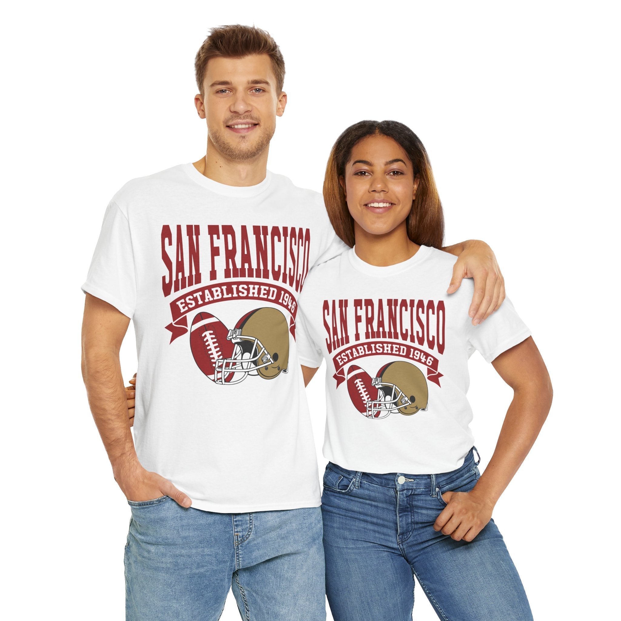 San Francisco Classic Football Collegiate T-Shirt - Stonk Shark Co.