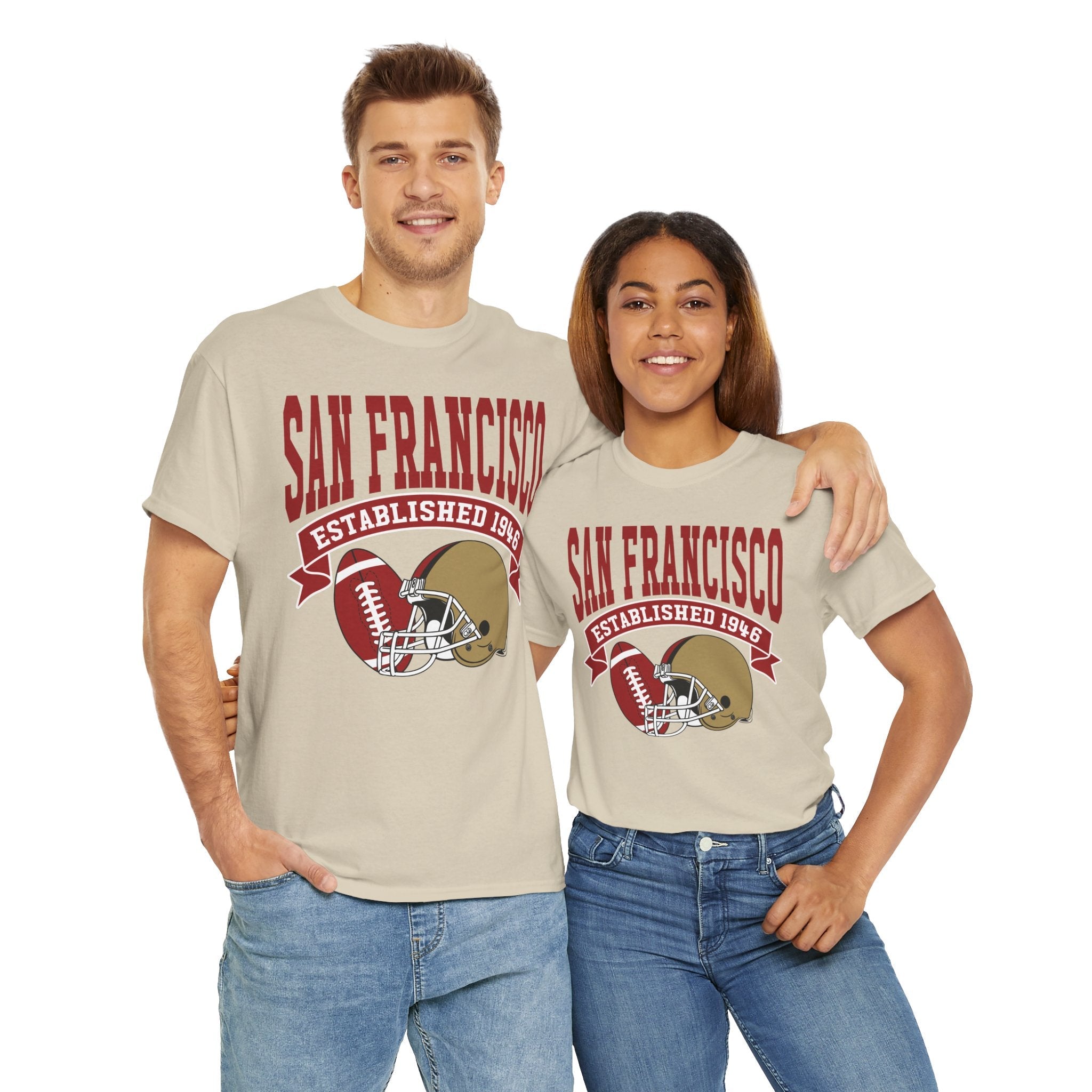 San Francisco Classic Football Collegiate T-Shirt - Stonk Shark Co.