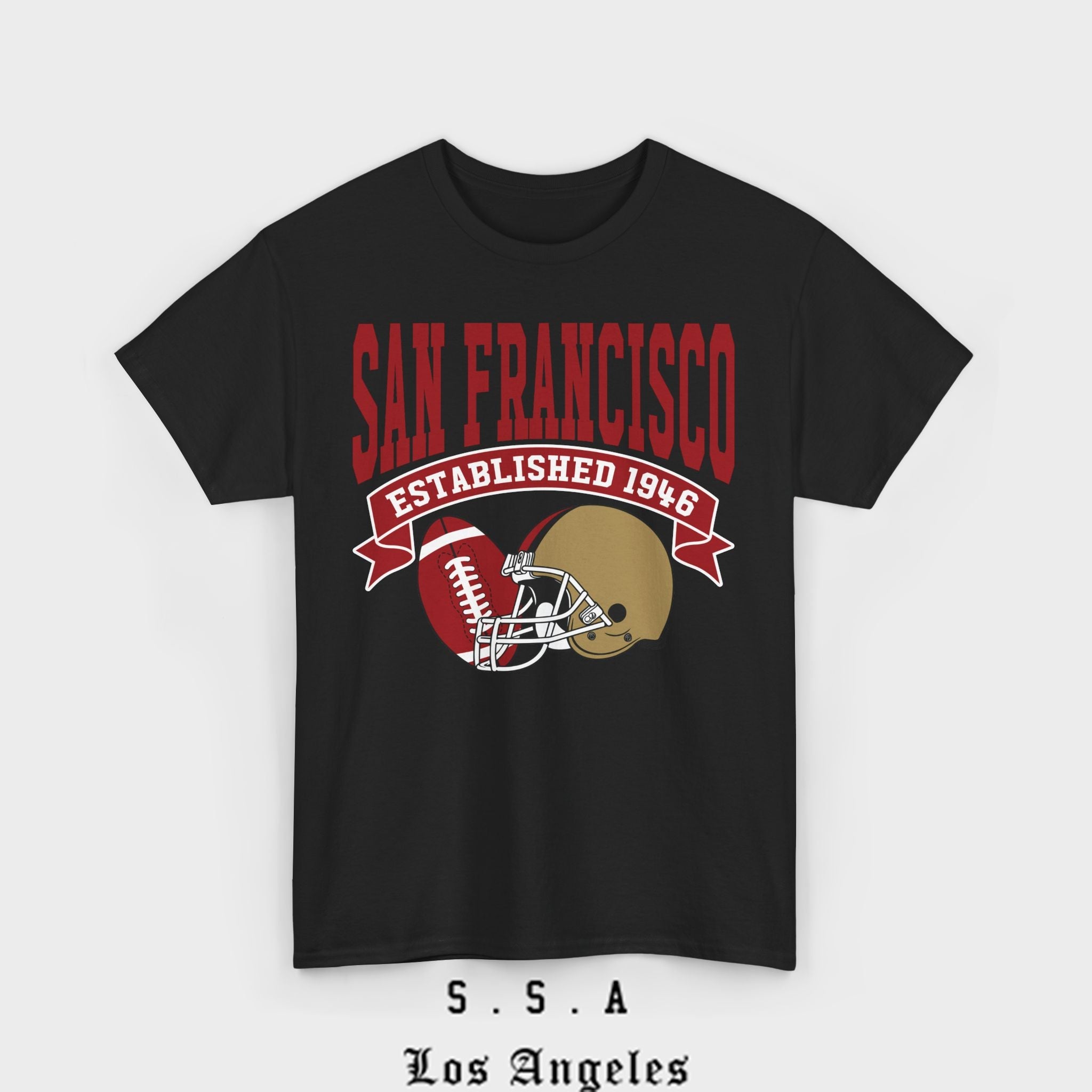 San Francisco Classic Football Collegiate T-Shirt - Stonk Shark Co.