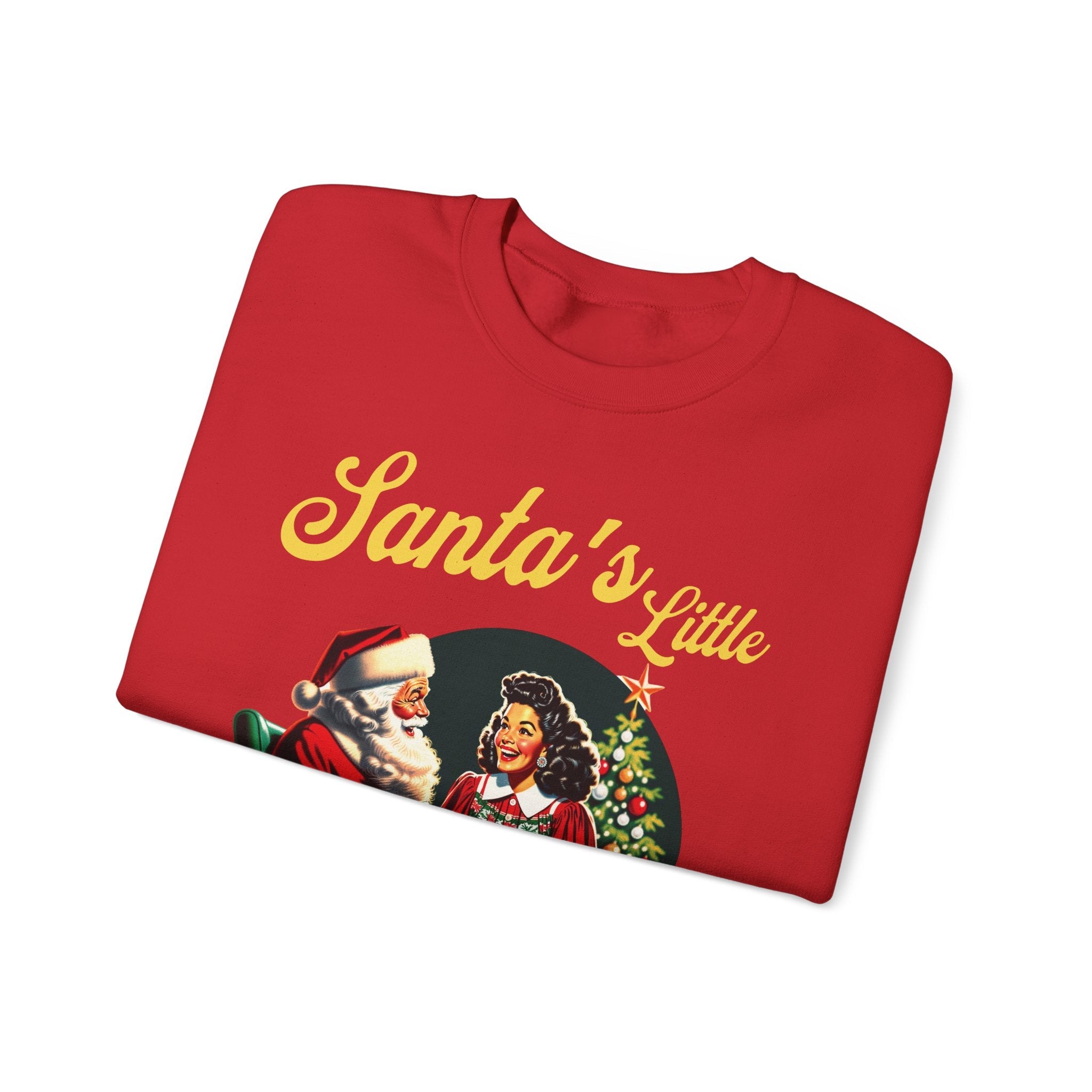 Santa's Little Chismosa T-Shirt - Funny Holiday Tee for Gossip Lovers Crewneck Sweatshirt - Stonk Shark Co.