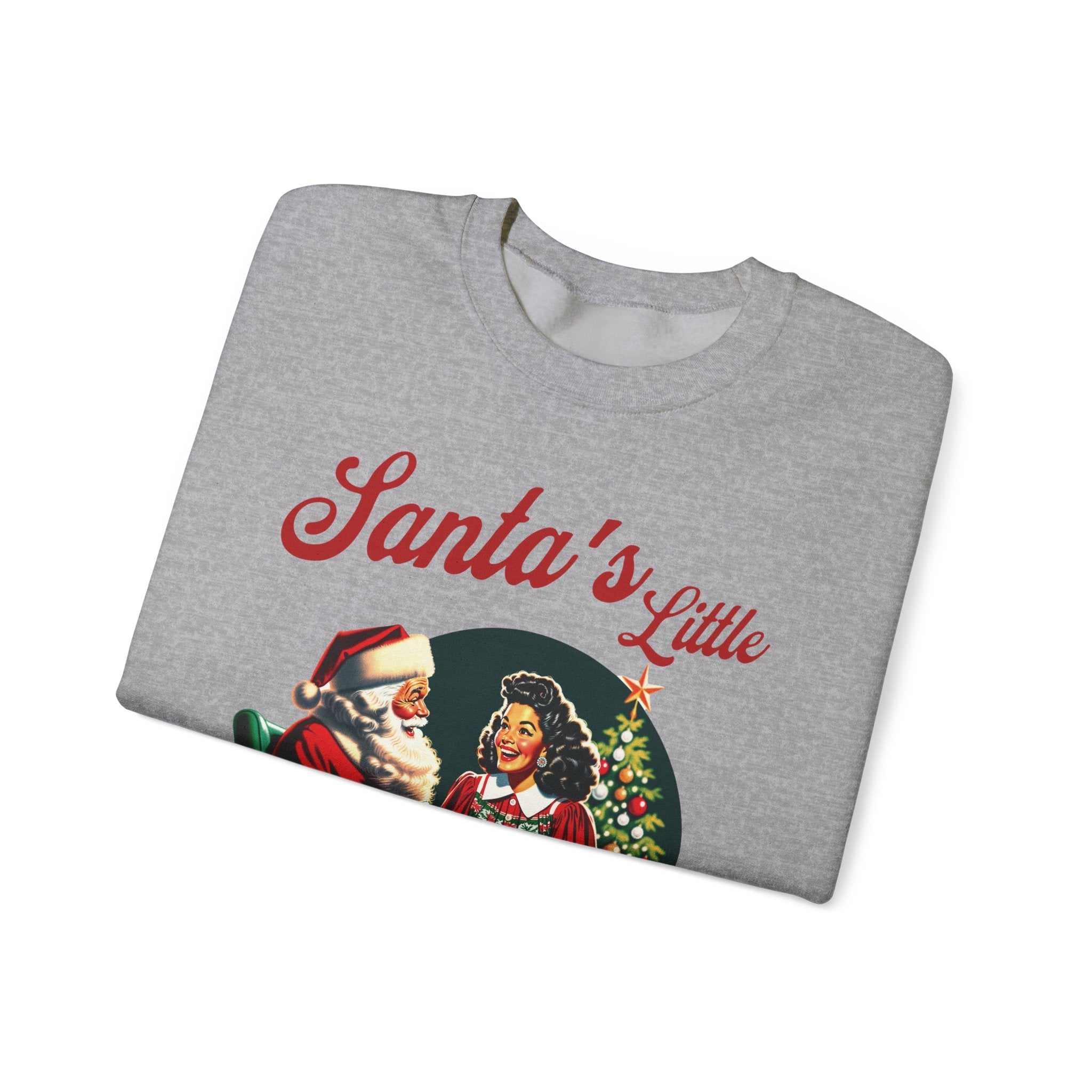 Santa's Little Chismosa T-Shirt - Funny Holiday Tee for Gossip Lovers Crewneck Sweatshirt - Stonk Shark Co.