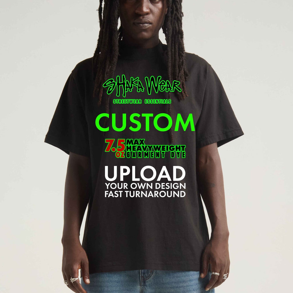 Shaka Wear 7.5oz Garment Dyed Max Weight Oversized Custom T Shirt - Stonk Shark Co.