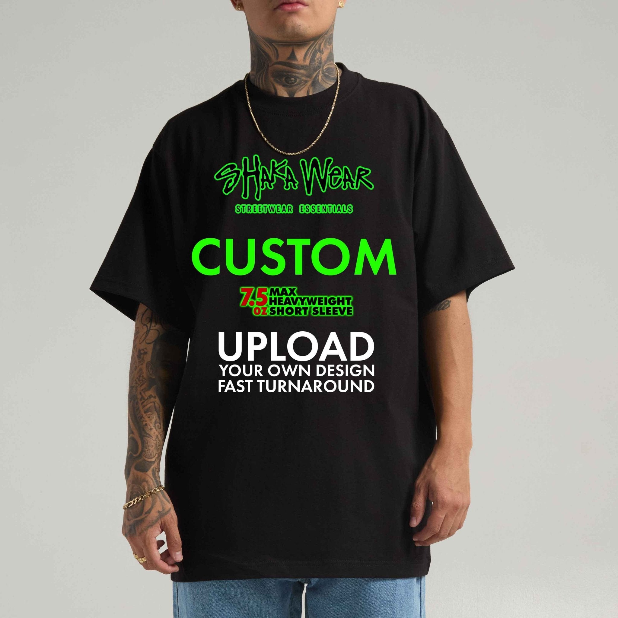 Shaka Wear 7.5oz Max Weight Custom T Shirt - Stonk Shark Co.