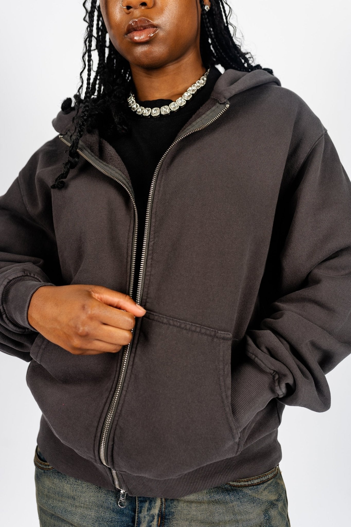 Shaka Wear Garment Dye Zip Up Fleece Hoodie - Stonk Shark Co.