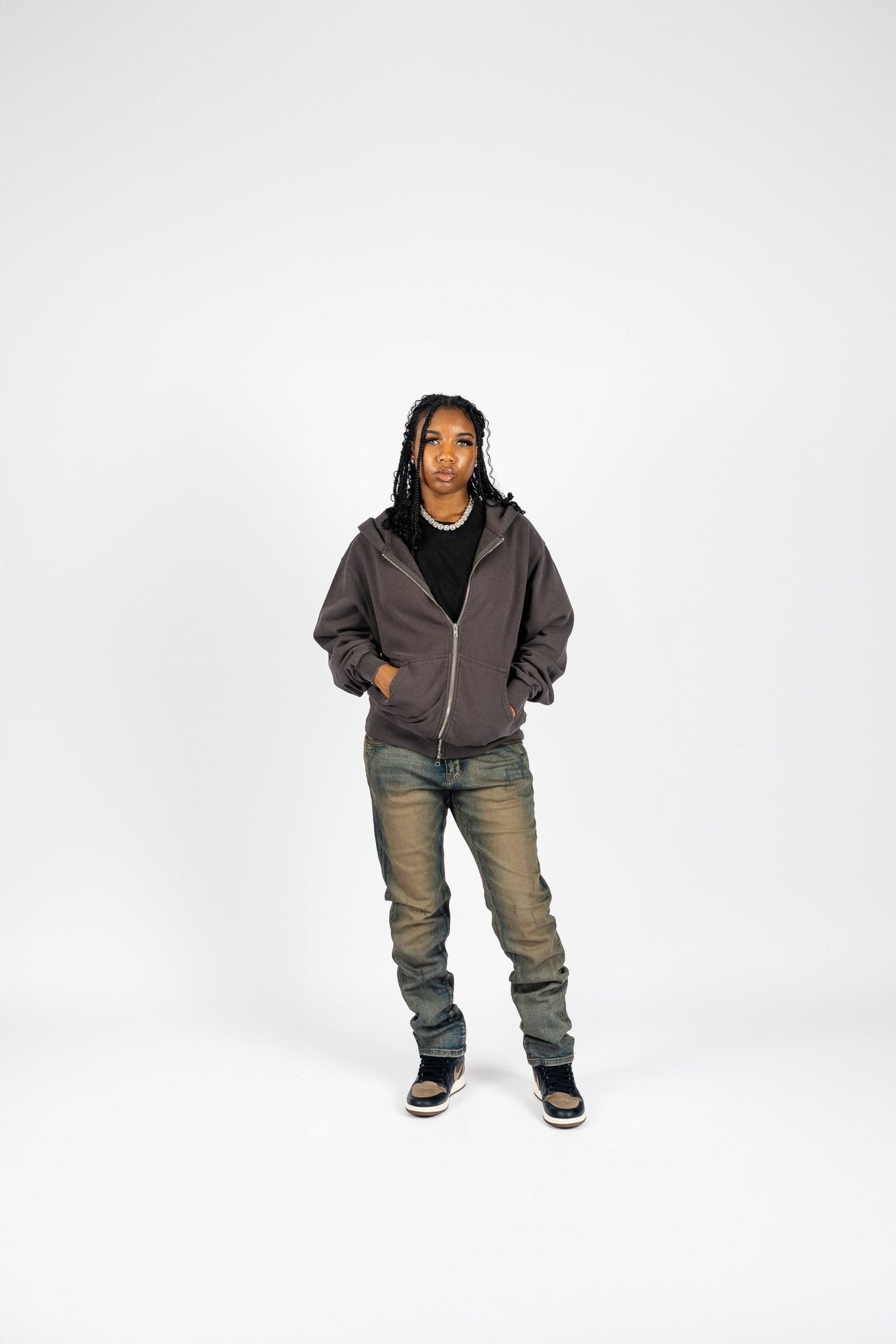 Shaka Wear Garment Dye Zip Up Fleece Hoodie - Stonk Shark Co.