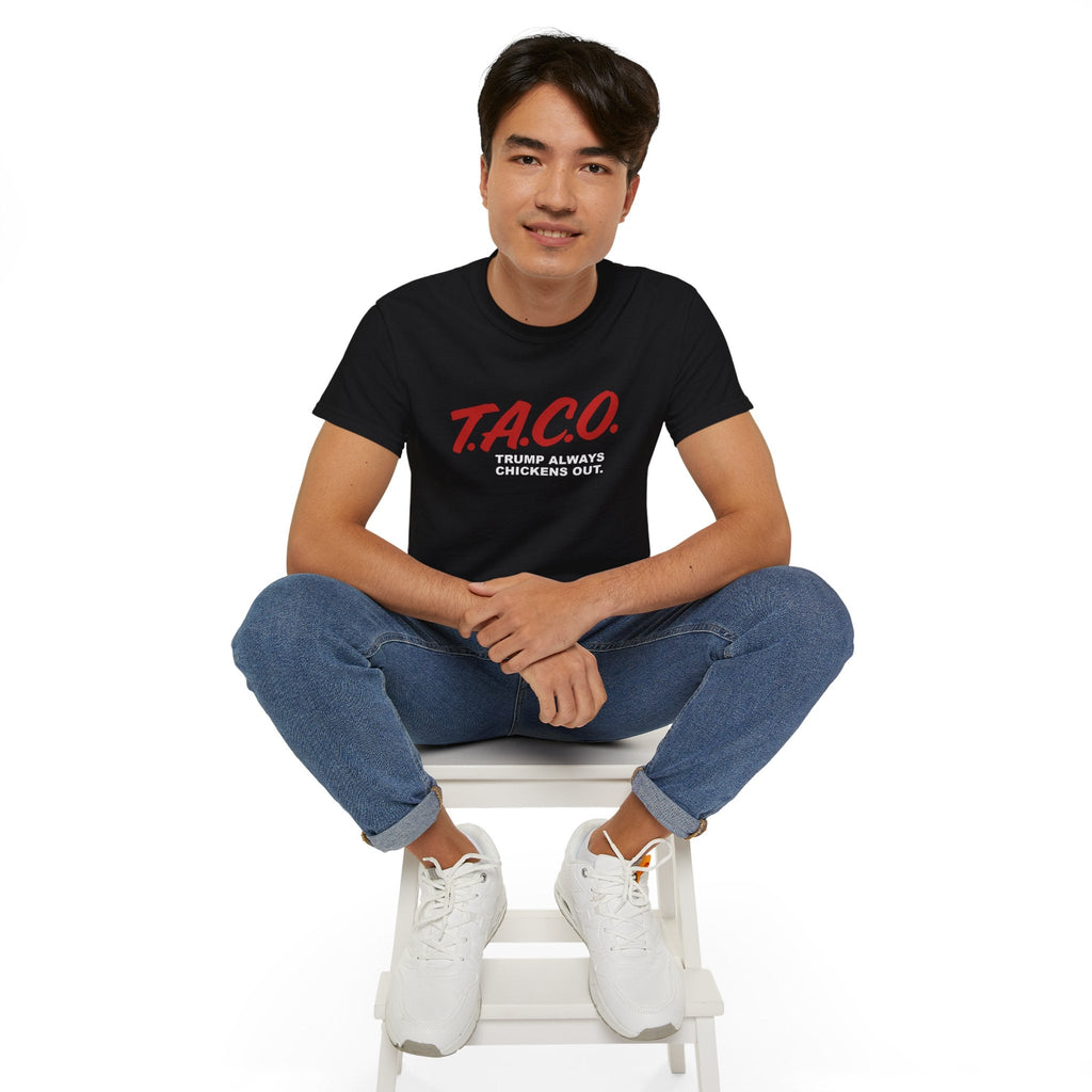 T.A.C.O. Parody Shirt – Retro D.A.R.E. Style | Funny Trump Meme Tee - Stonk Shark Co.