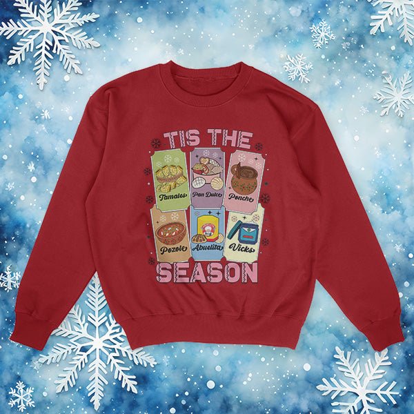 TIS THE SEASON - UGLY XMAS SWEATER Holiday "Latino Traditions" - Stonk Shark Co.