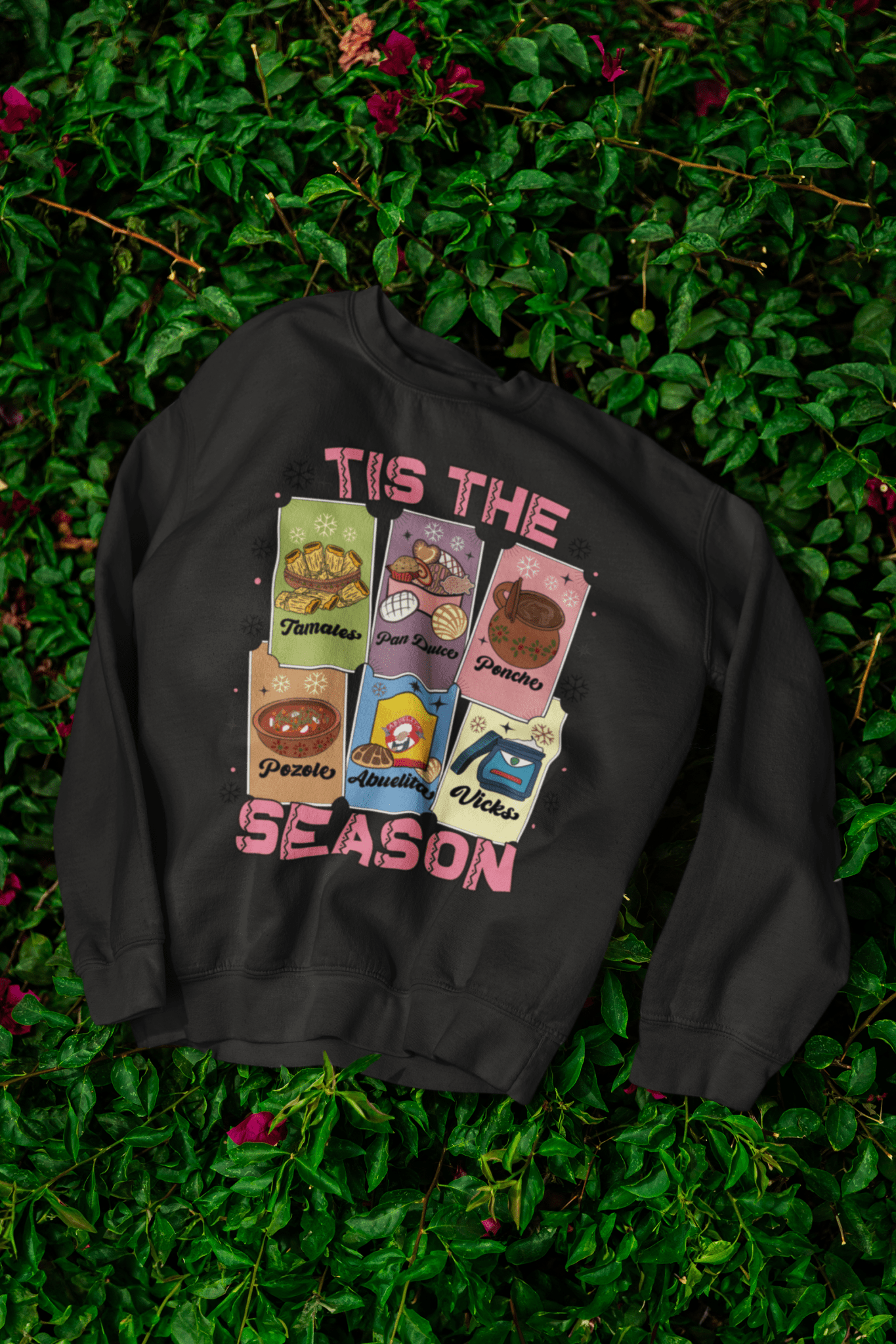 TIS THE SEASON - UGLY XMAS SWEATER Holiday "Latino Traditions" - Stonk Shark Co.