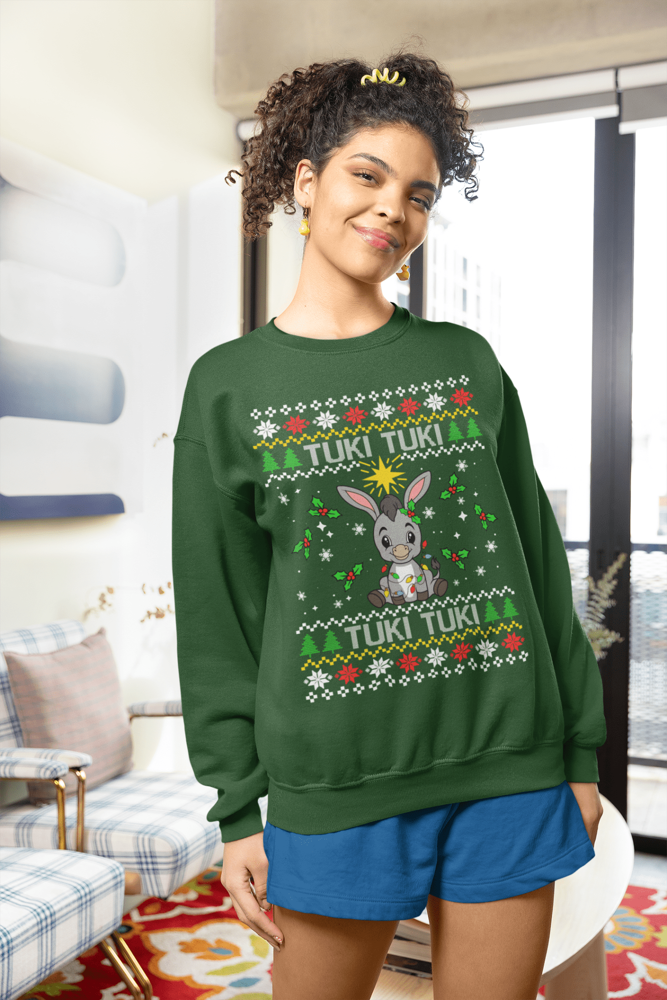 TUKI TUKI - "Burrito Sabanero" UGLY XMAS SWEATER Festive Holiday Sweater - Stonk Shark Co.