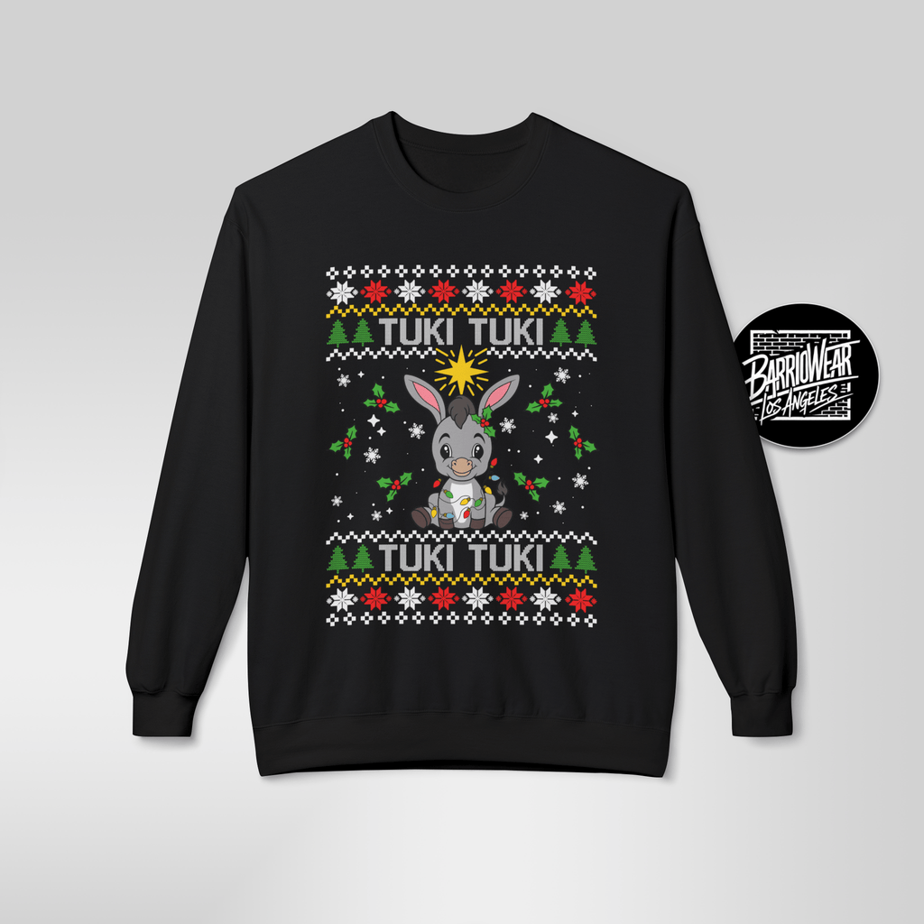 TUKI TUKI - "Burrito Sabanero" UGLY XMAS SWEATER Festive Holiday Sweater - Stonk Shark Co.