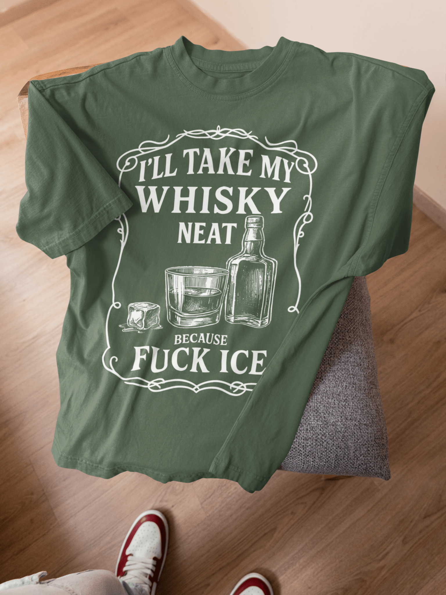 Whisky Neat Because F*ck ICE – Political Statement Shirt - Stonk Shark Co.